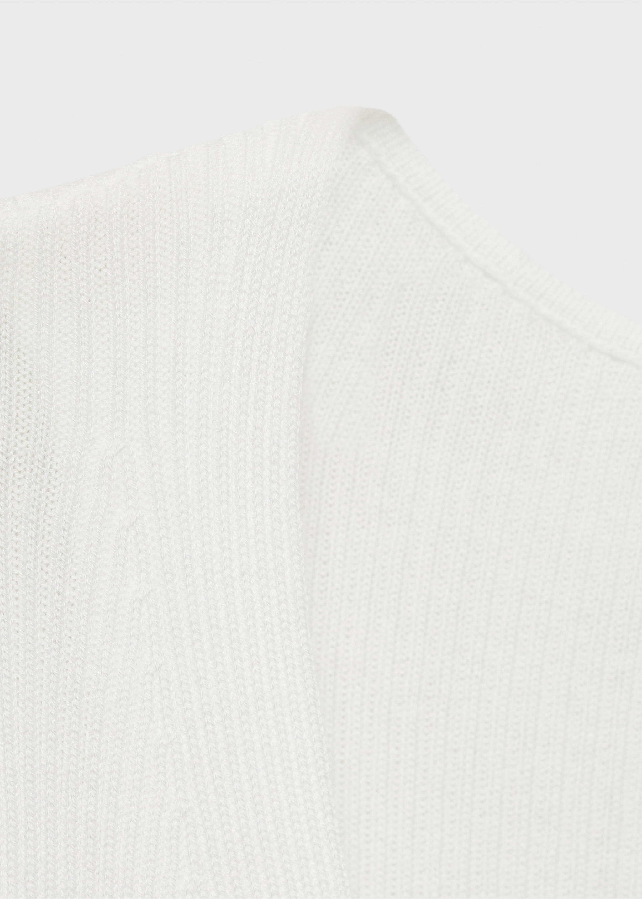 Mixed ribbed sweater - Details of the article 0, White. Ref: 17052901-00.