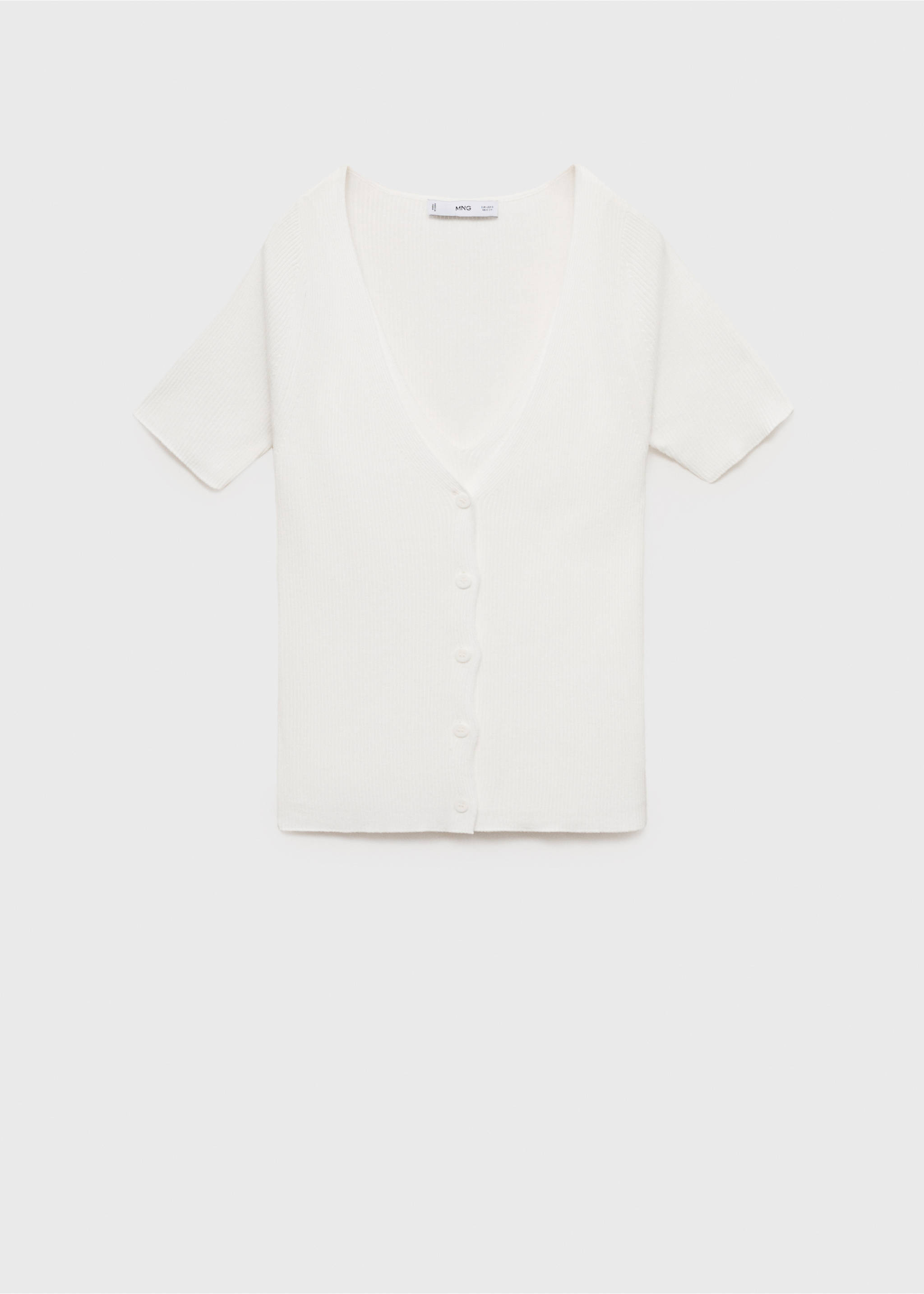Mixed ribbed sweater - Article without model, White. Ref: 17052901-00.