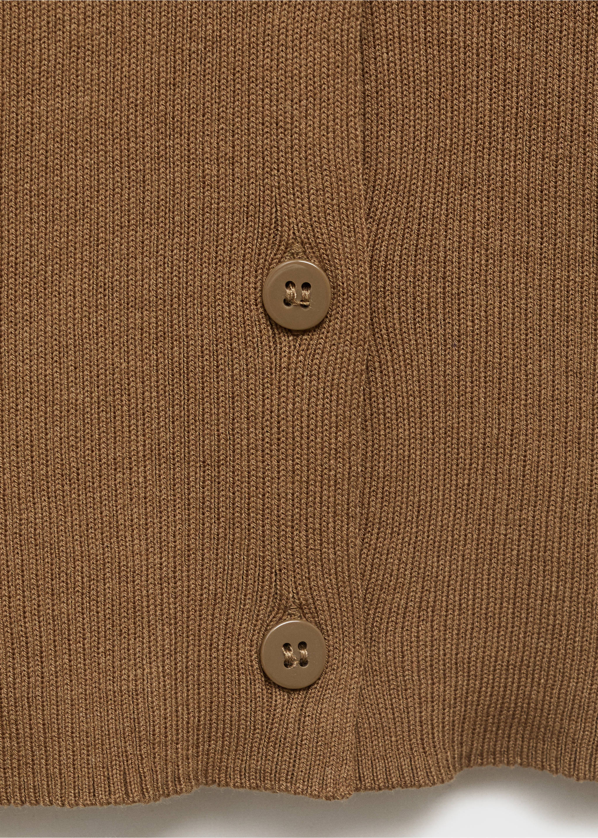 Mixed ribbed sweater - Details of the article 0, Tobacco Brown. Ref: 17052901-00.