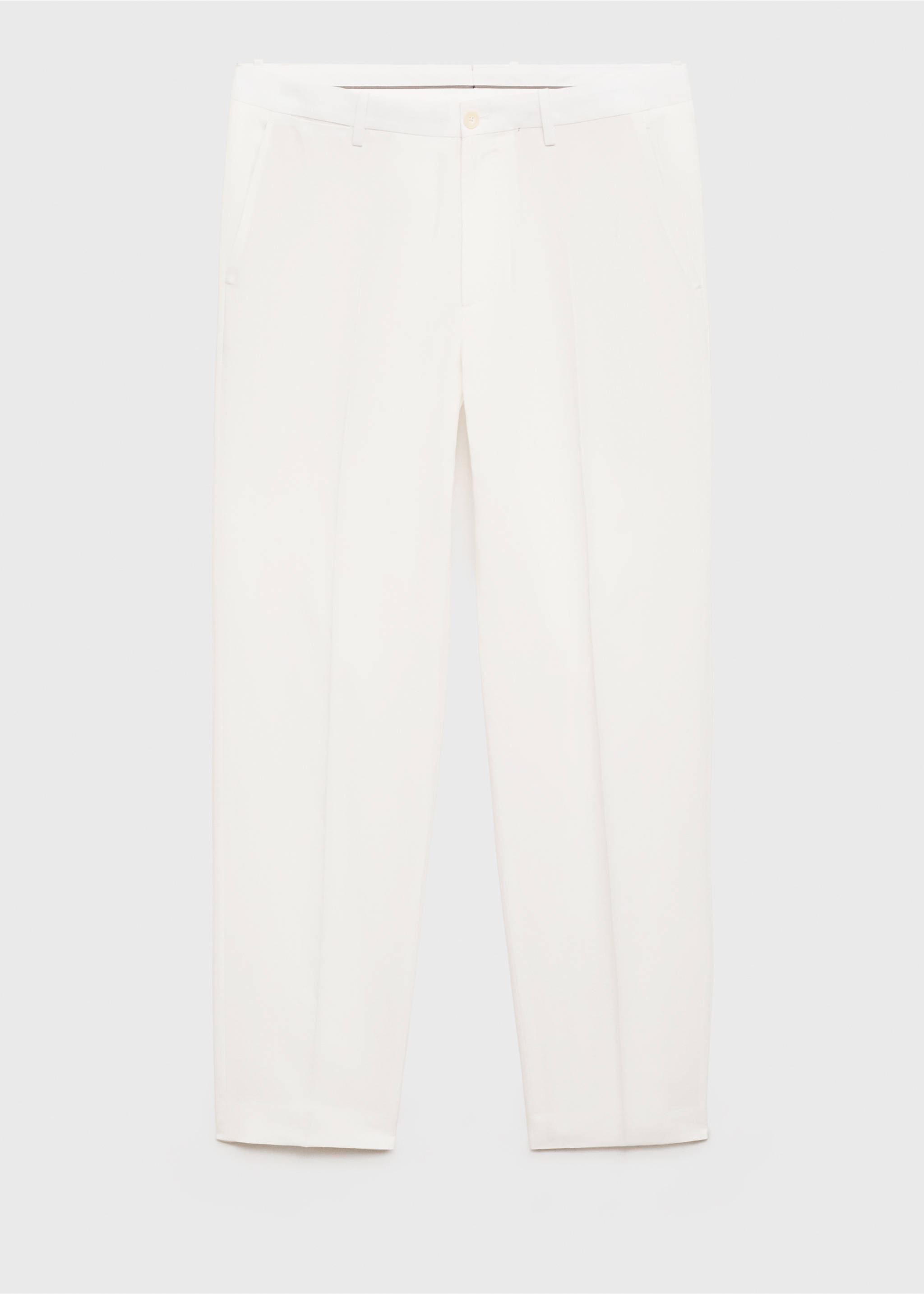 Straight-leg trousers in a linen and lyocell blend - Article without model, Off White. Ref: 17052902-00.