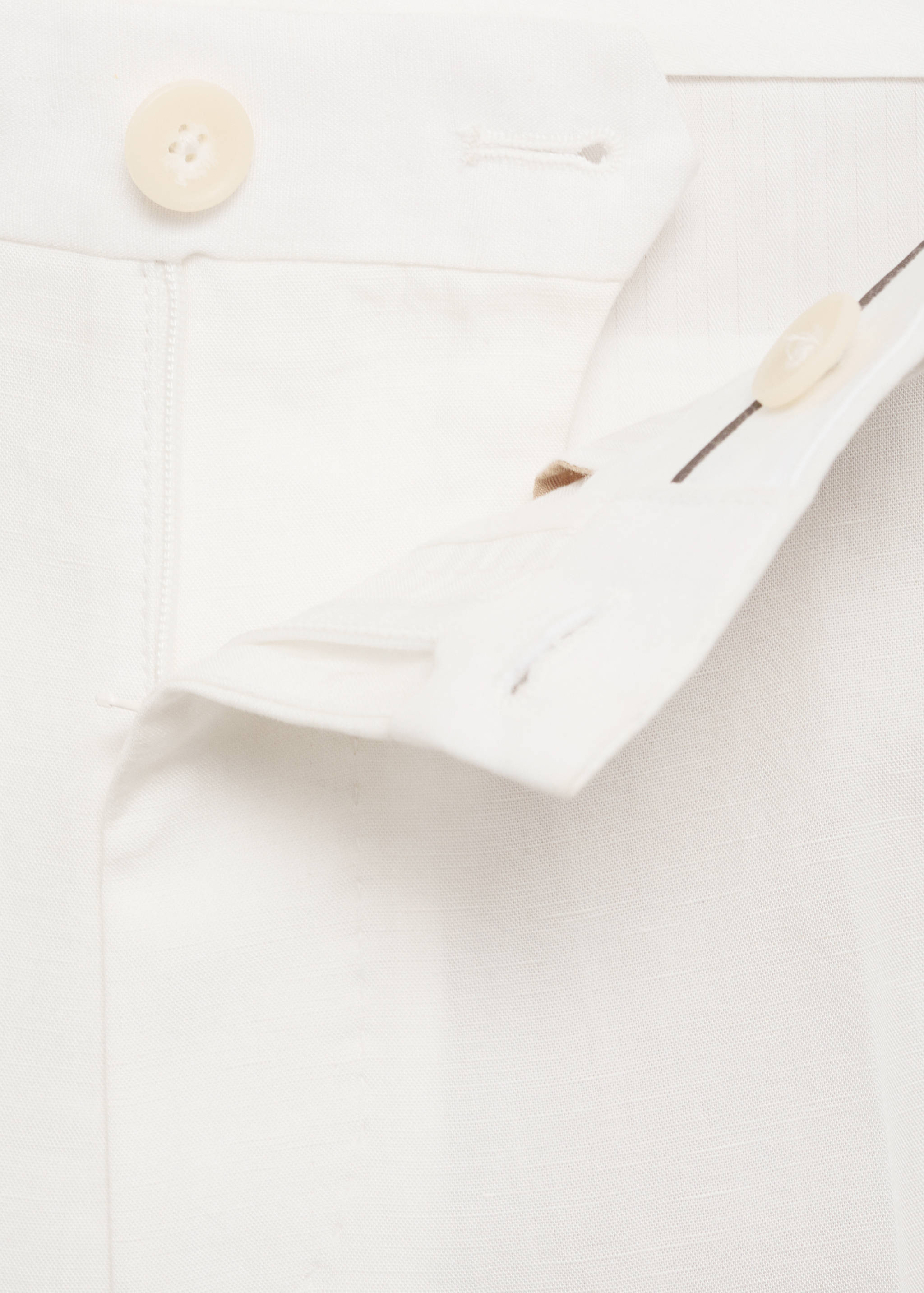 Straight-leg trousers in a linen and lyocell blend - Details of the article 0