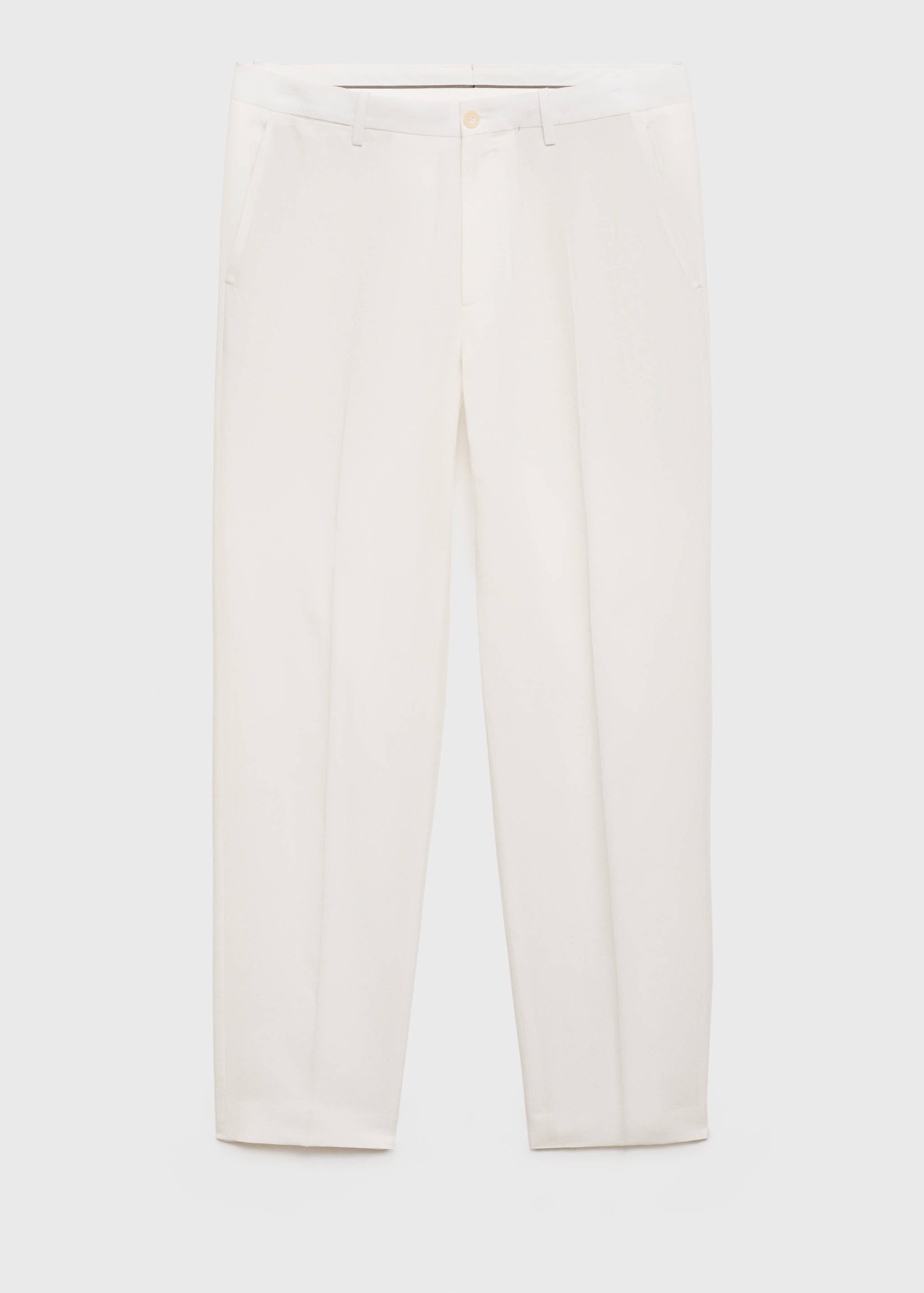 Straight-leg trousers in a linen and lyocell blend - Article without model