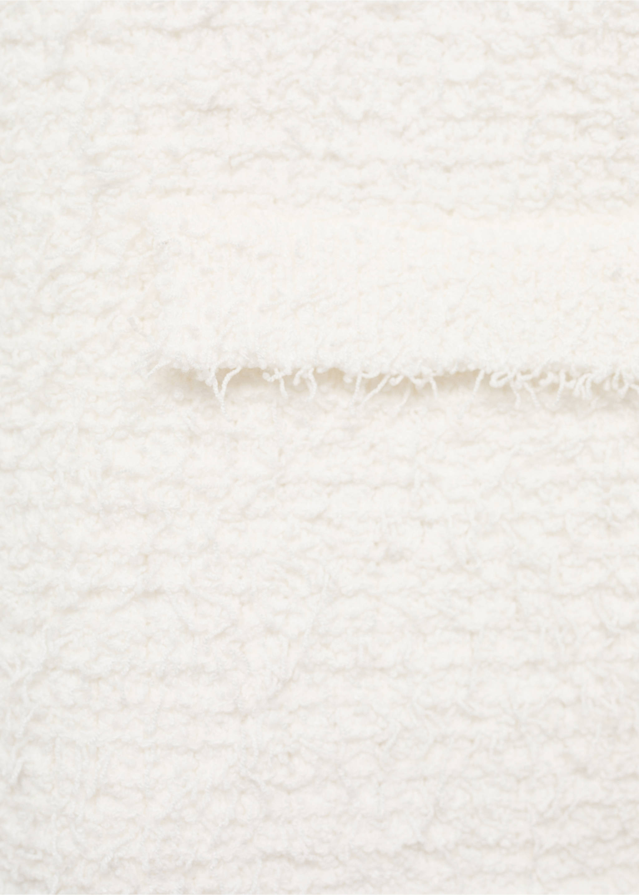 Short-sleeved bouclé cardigan - Details of the article 0, White. Ref: 17052903-00.