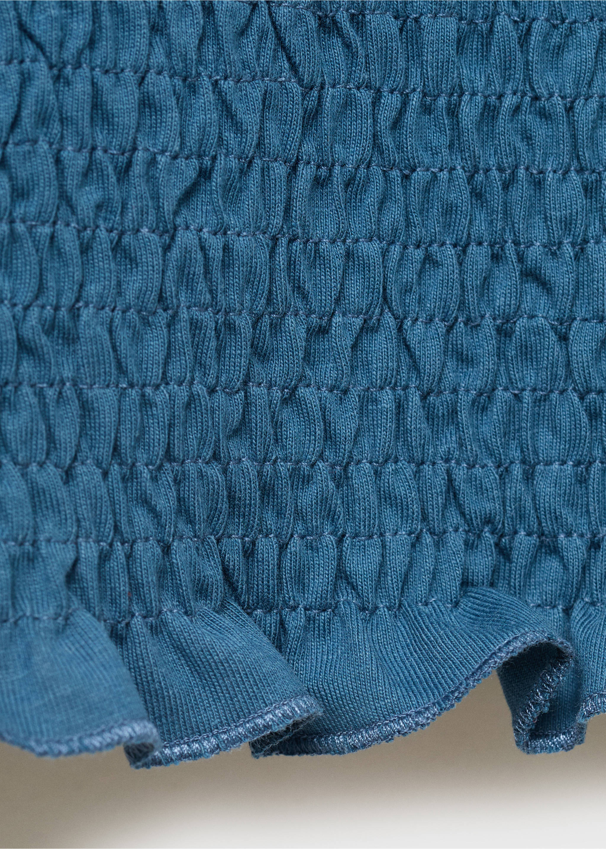Frilly ruffled top - Details of the article 0, Petrol Blue. Ref: 17052906-00.