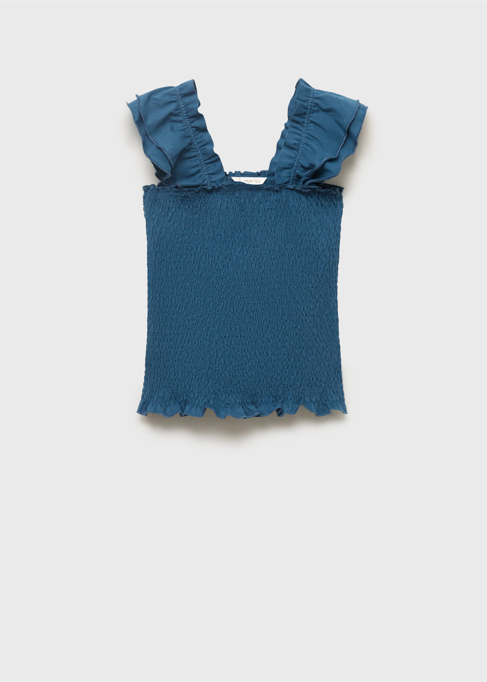 Frilly ruffled top - Article without model, Petrol Blue. Ref: 17052906-00.
