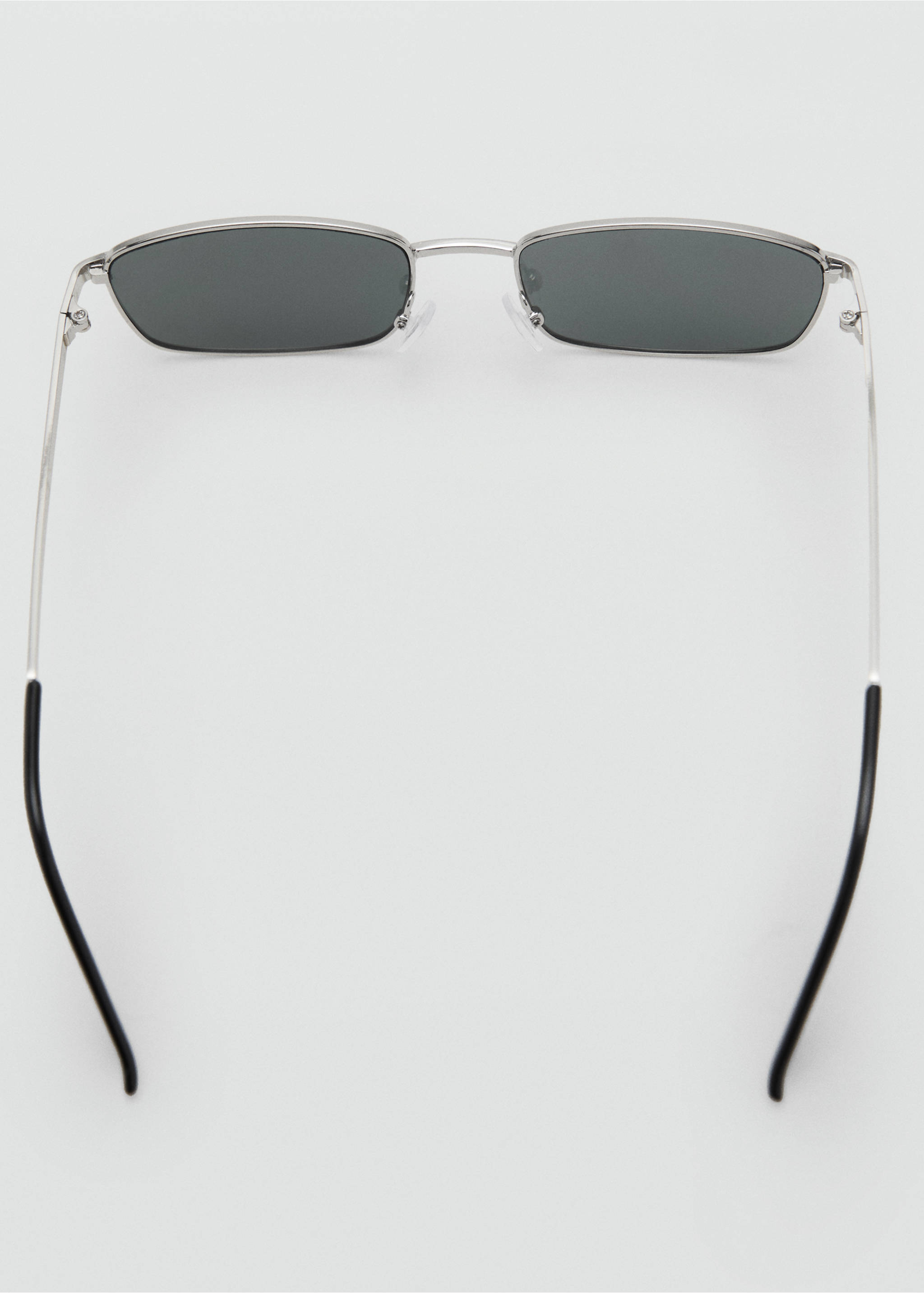 Rectangular metal frame sunglasses - Details of the article 1, Silver. Ref: 17052910-00.