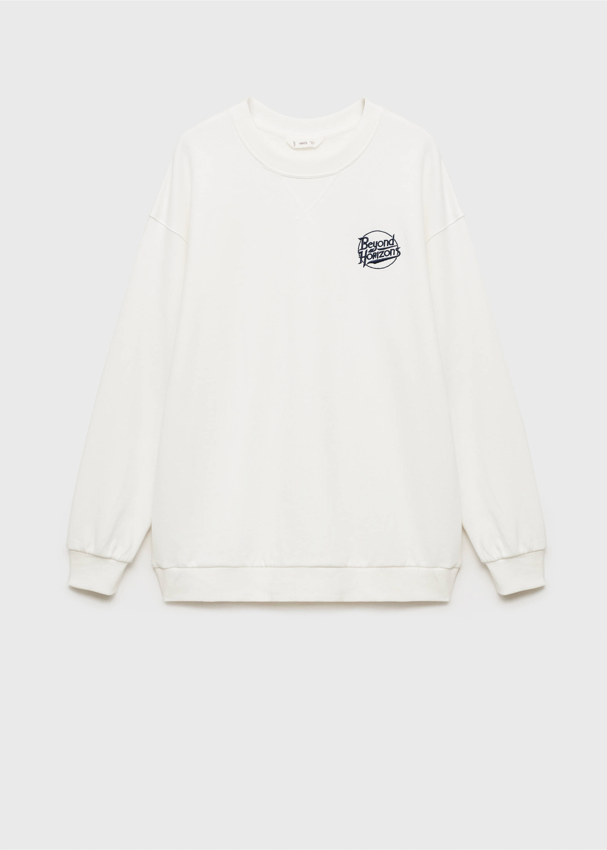 Printed embroidered sweatshirt - Article without model, Off White. Ref: 17052911-00.