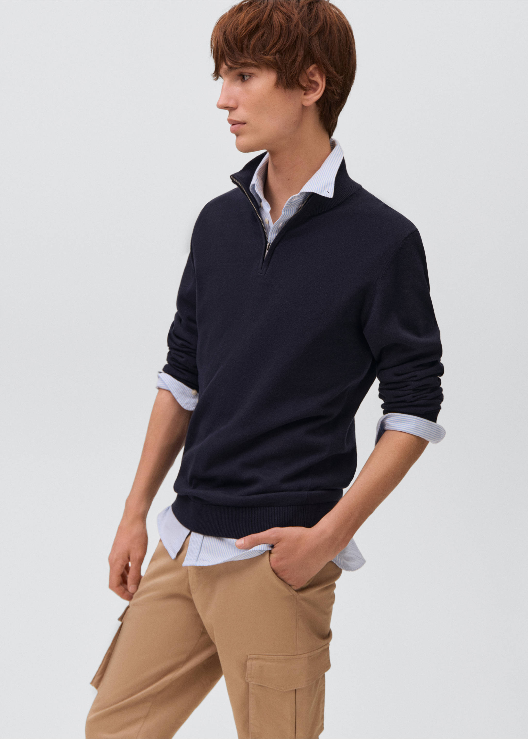 Cargo trousers - Details of the article 1, Beige. Ref: 17052912-00.