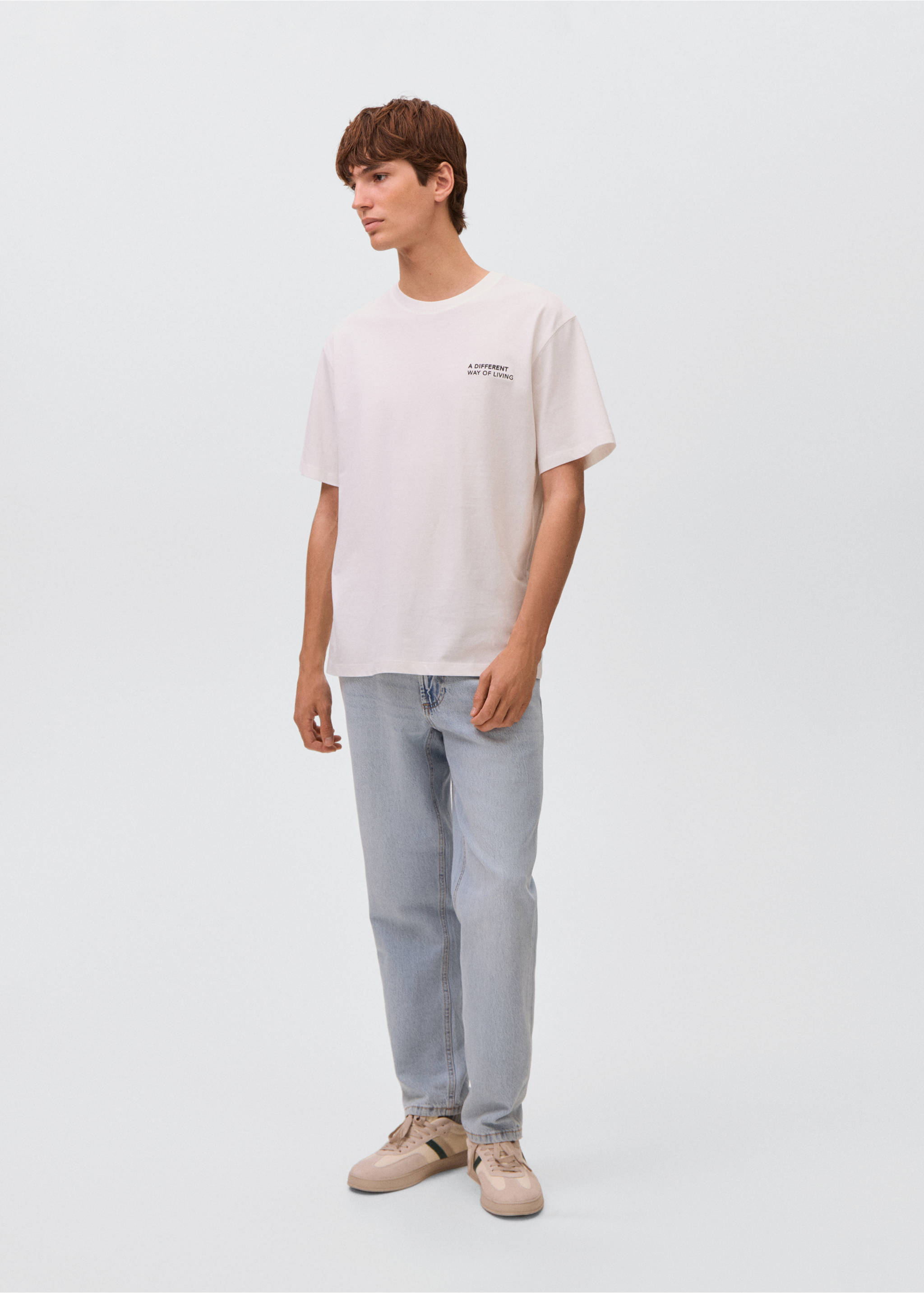Printed cotton-blend t-shirt - General plane, Off White. Ref: 17052913-00.