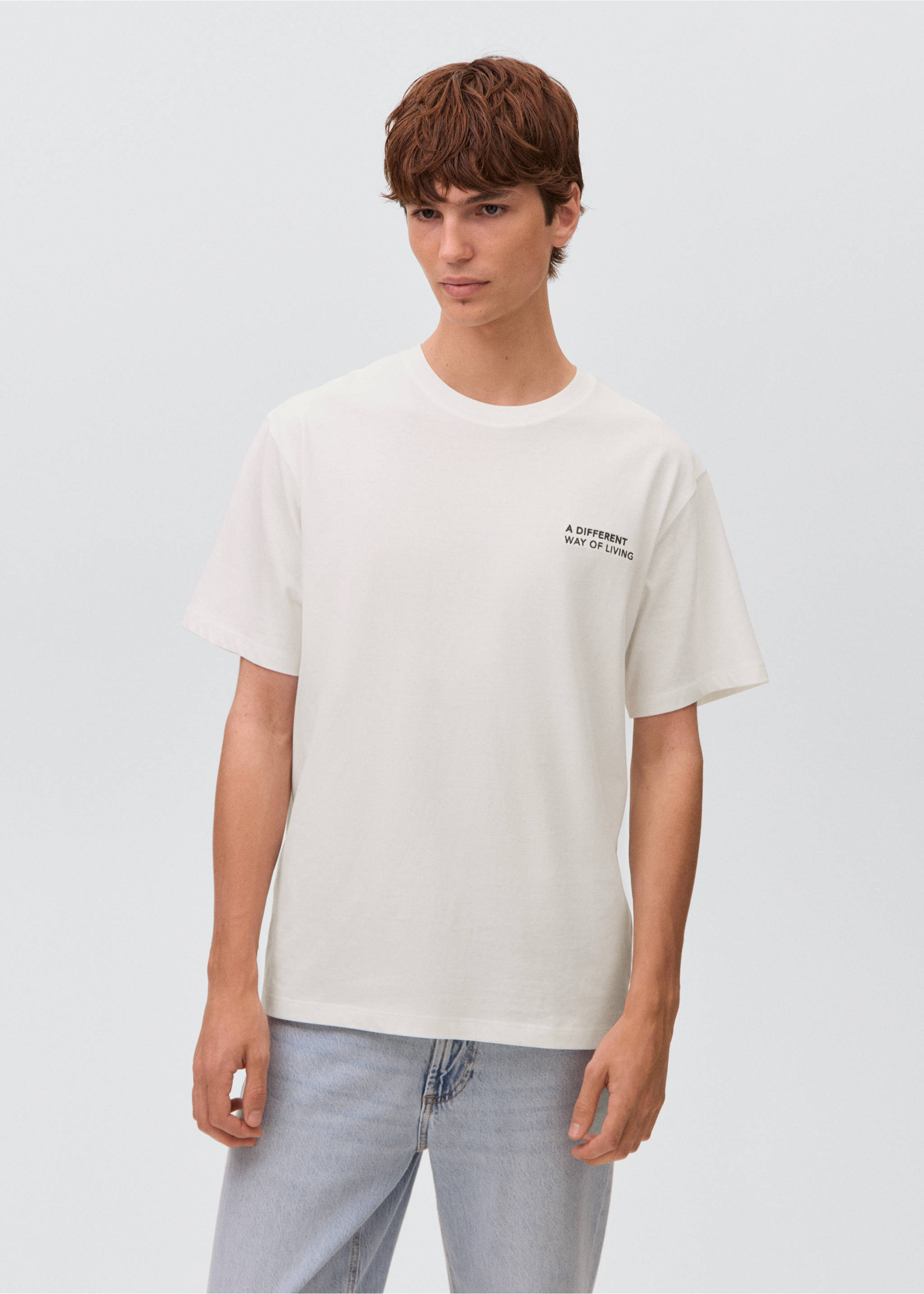 Printed cotton-blend t-shirt - Medium plane, Off White. Ref: 17052913-00.