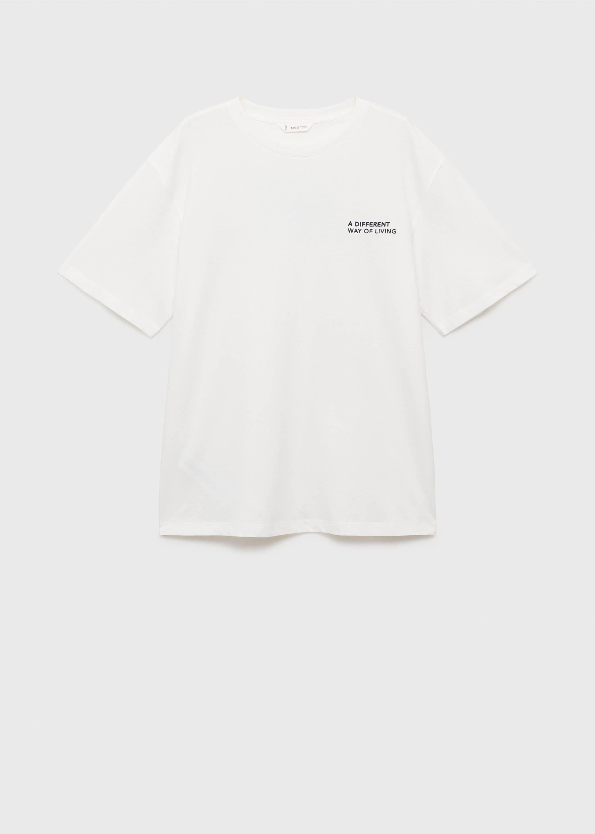 Printed cotton-blend t-shirt - Article without model, Off White. Ref: 17052913-00.