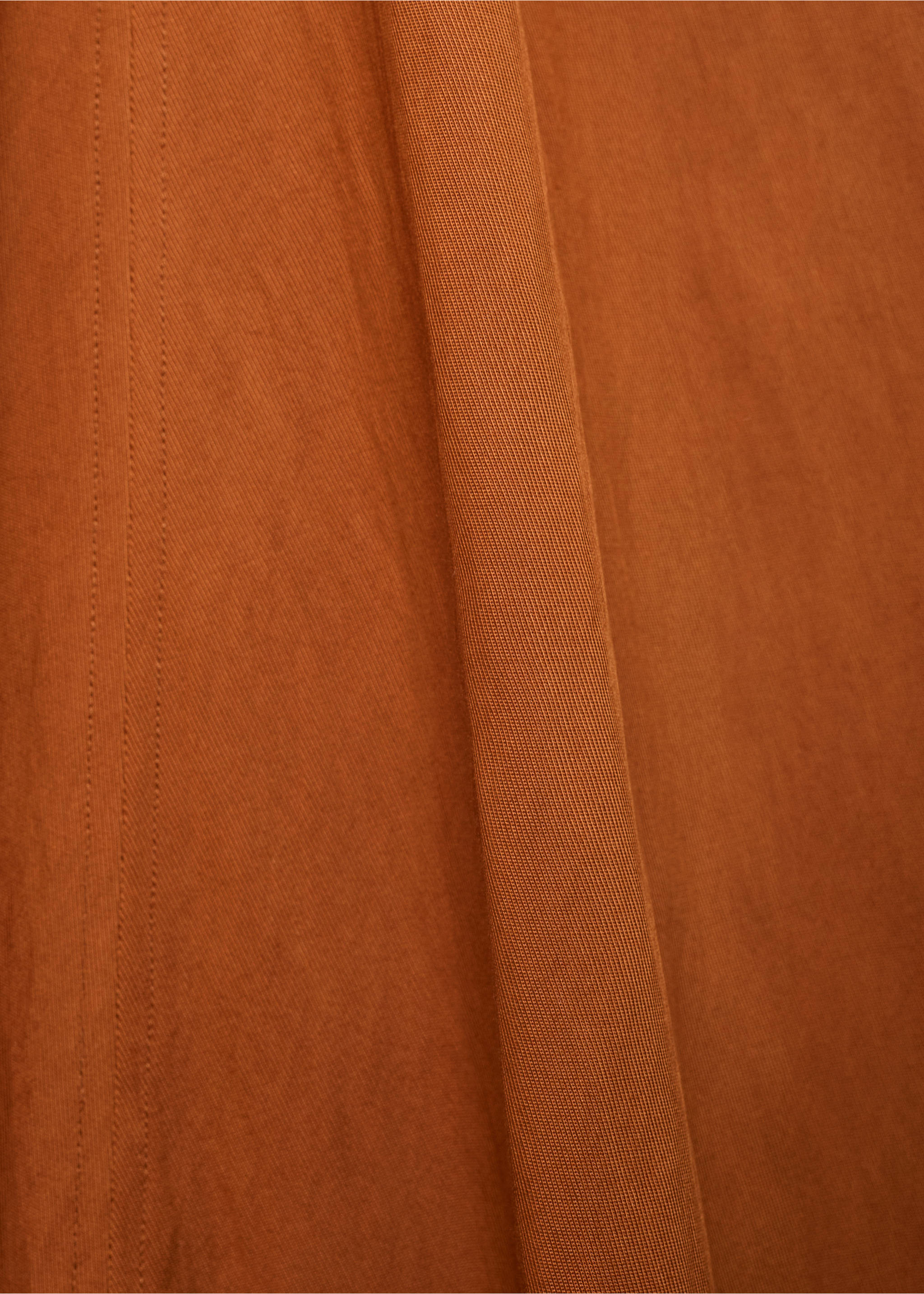 Midi-dress with gathered sides - Details of the article 8, Brown. Ref: 17052916-00.