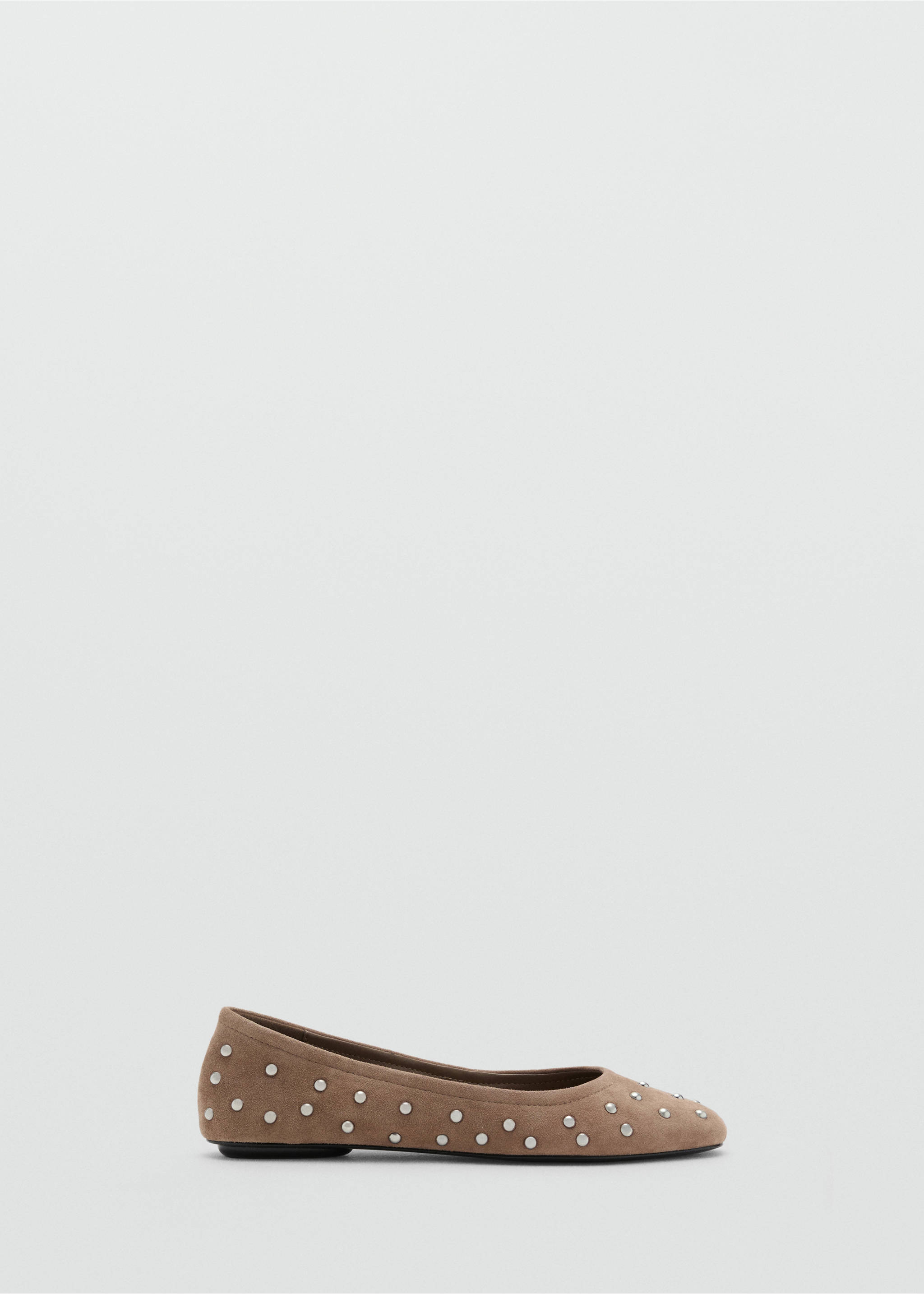 Studded leather ballet flats - Article without model, Sand. Ref: 17052918-00.