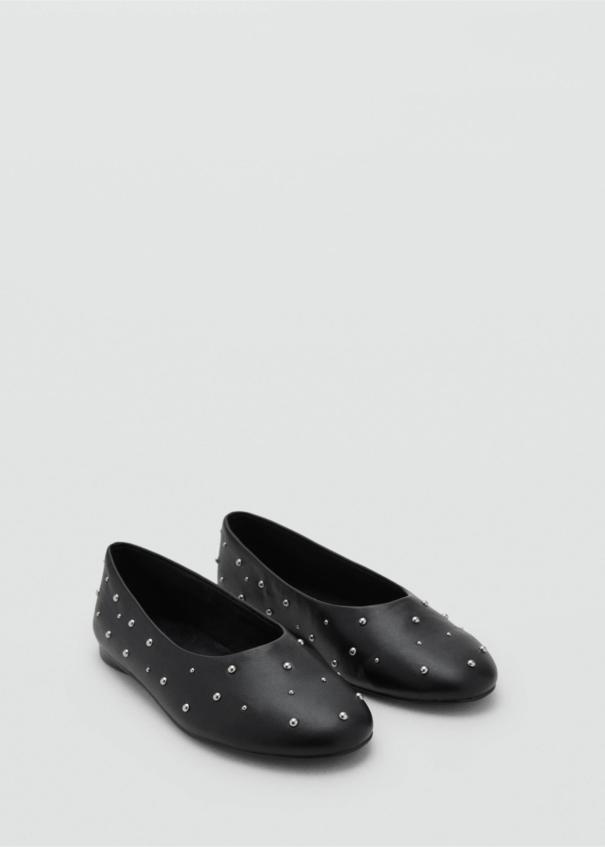Studded ballet flats - Medium plane, Black. Ref: 17052919-00.