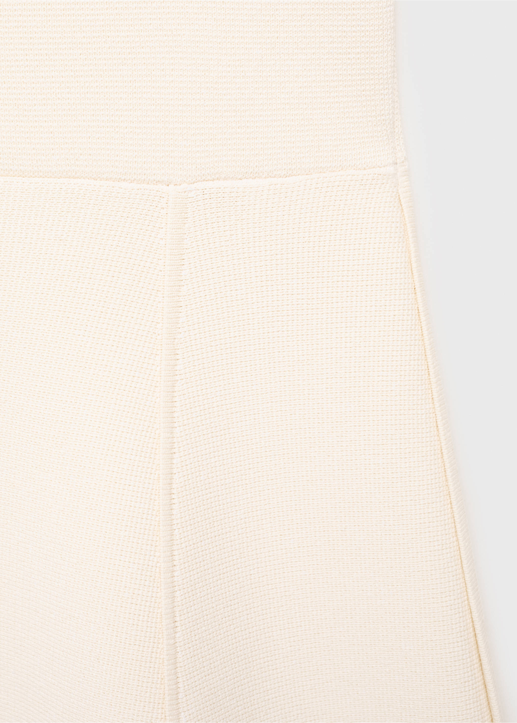 Flared knit dress with perkins collar - Details of the article 0, Ecru. Ref: 17052927-00.