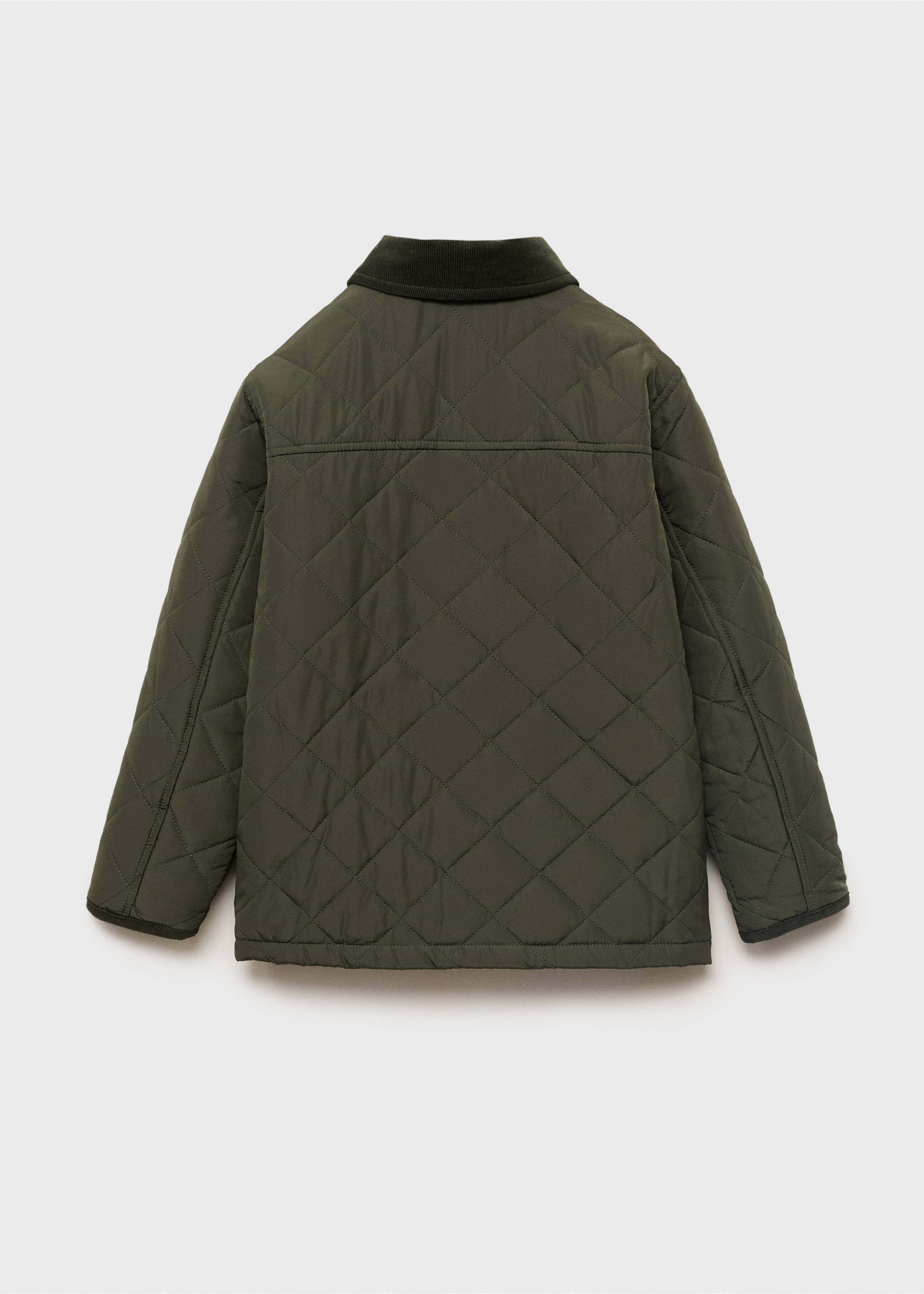 Anorak acolchado cuello camisero - Reverso del artículo, Khaki. Ref: 17053273-00.