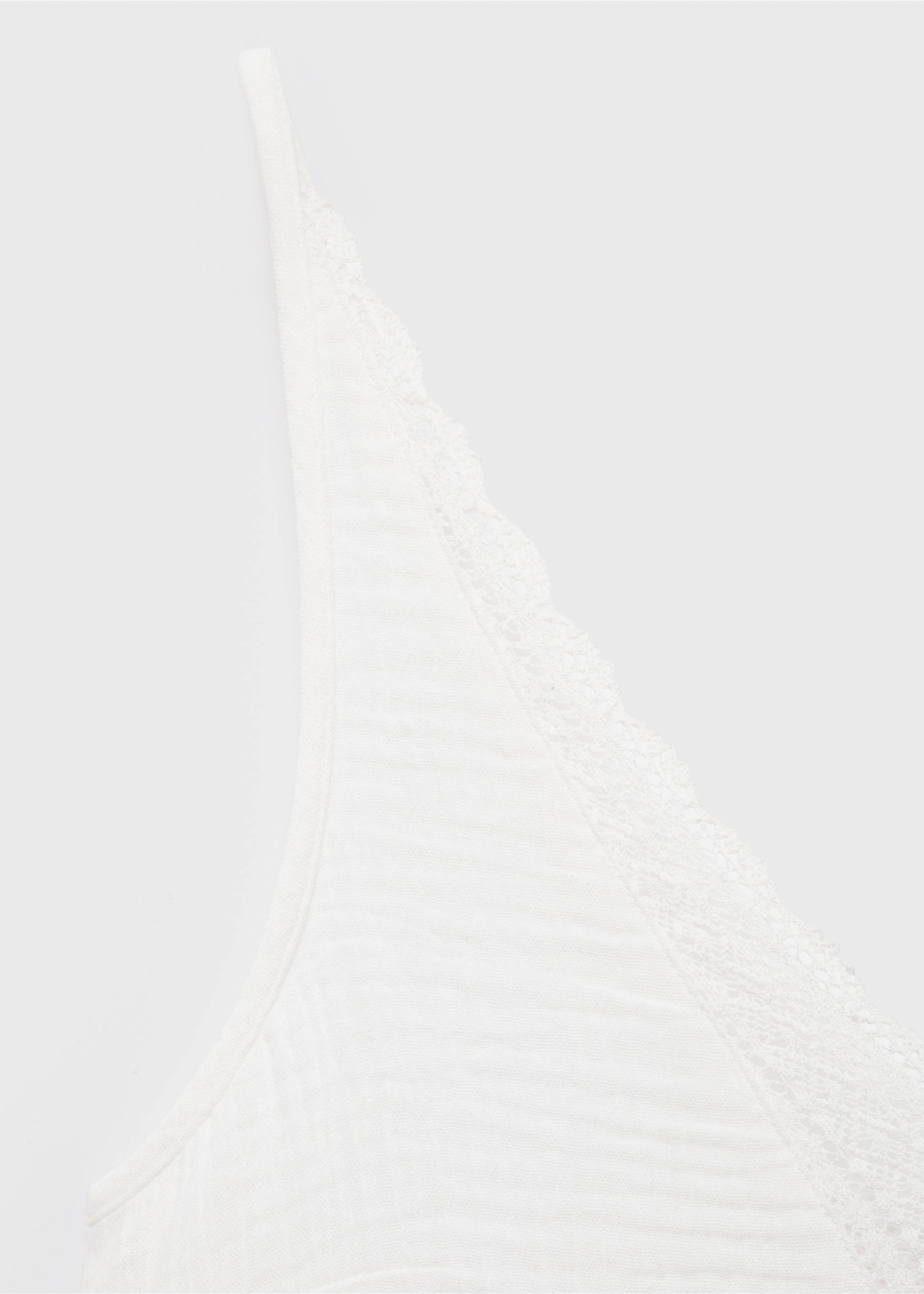Dress with lace flounces - Details of the article 8, Off White. Ref: 17053276-00.