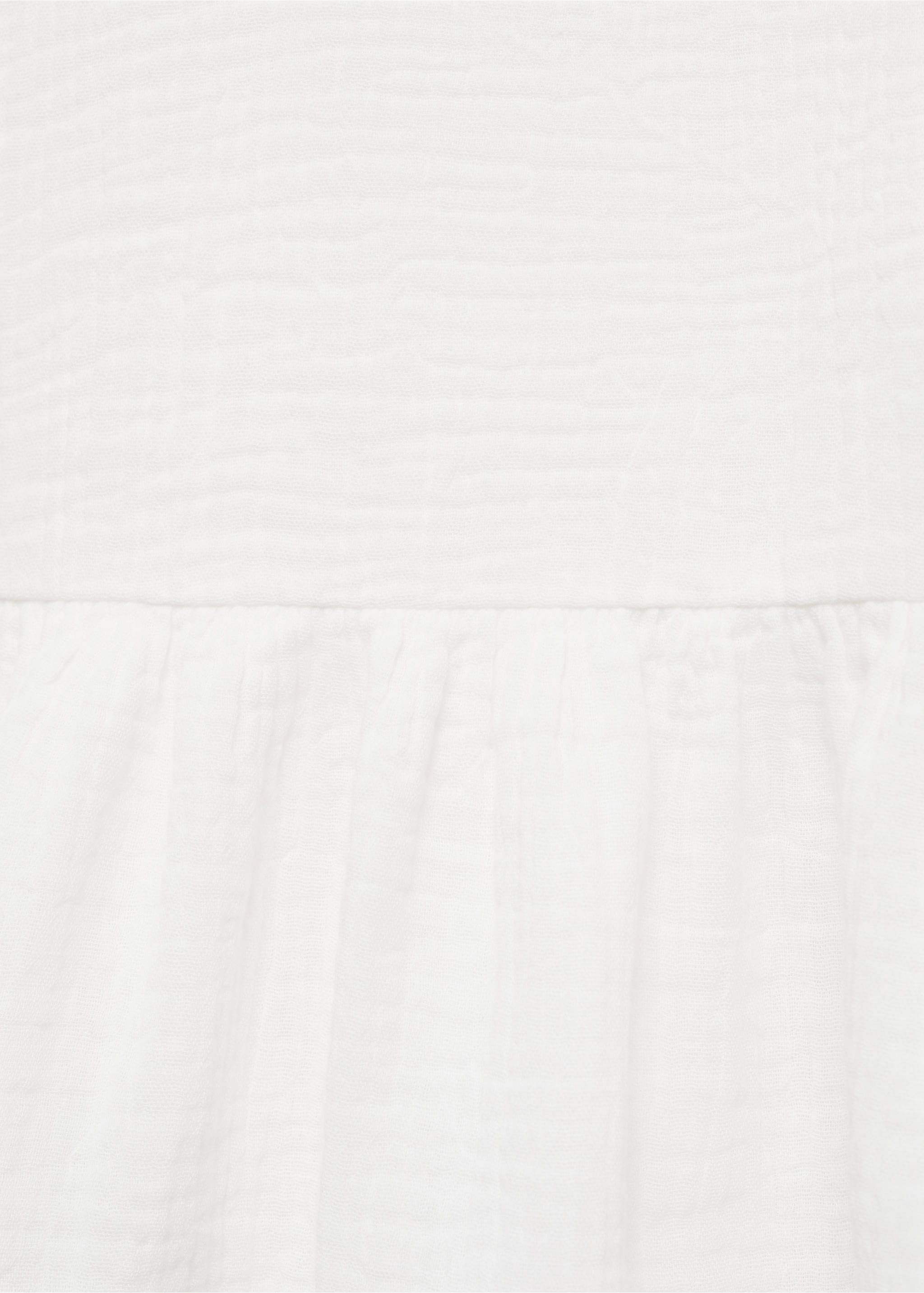 Dress with lace flounces - Details of the article 0, Off White. Ref: 17053276-00.