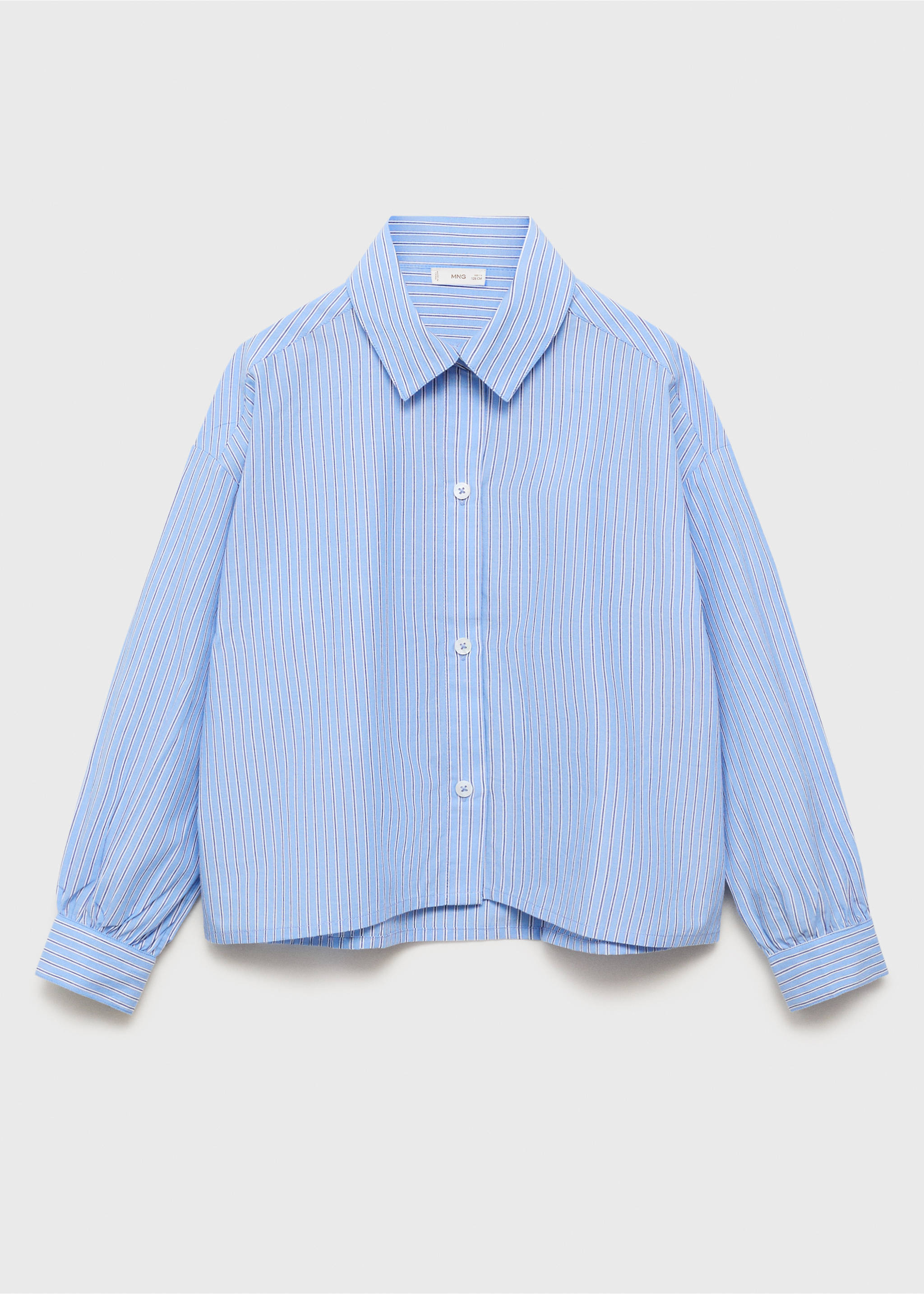 Oversize striped shirt - Article without model, Blue. Ref: 17053277-00.