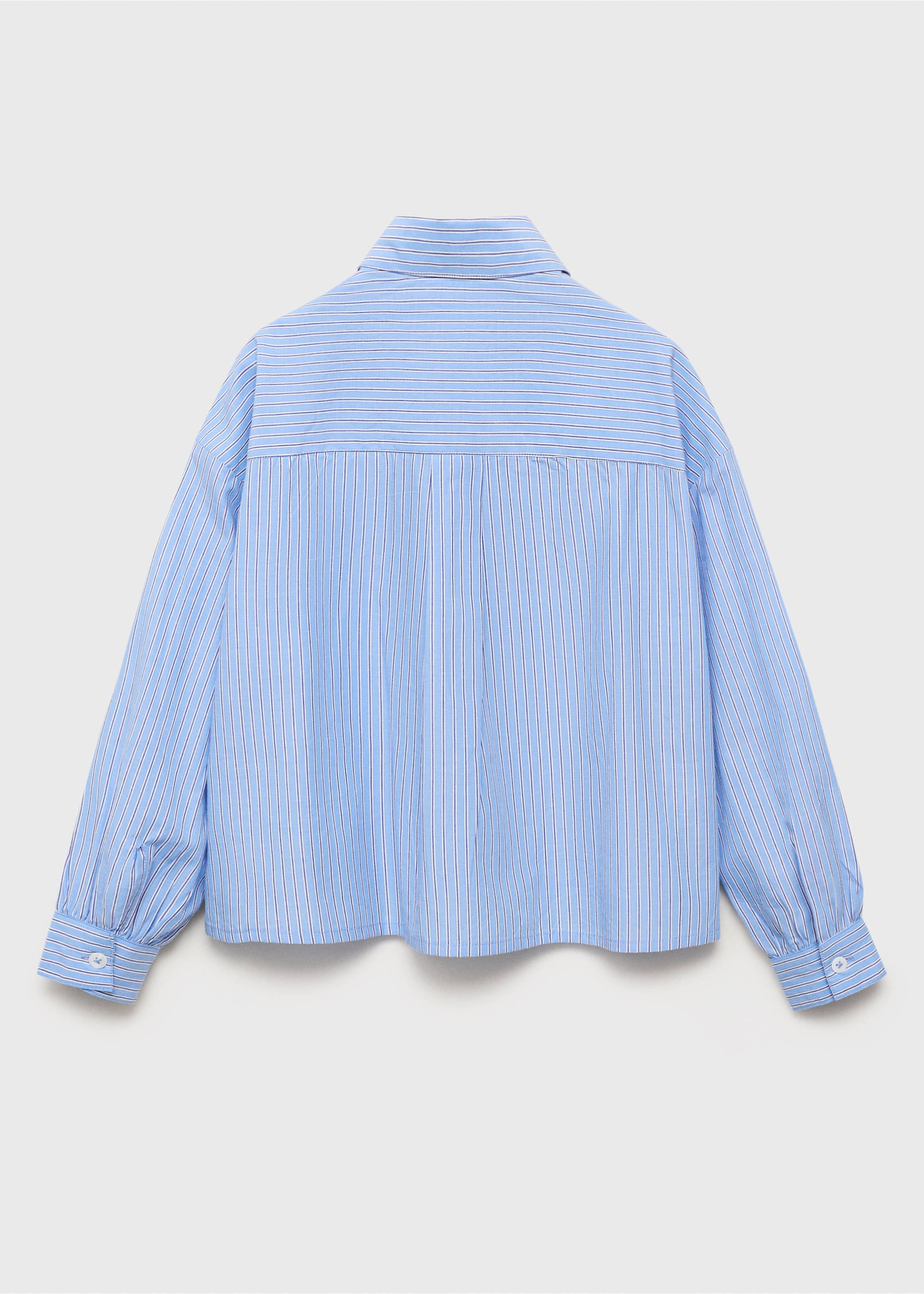 Oversize striped shirt - Reverse of the article, Blue. Ref: 17053277-00.