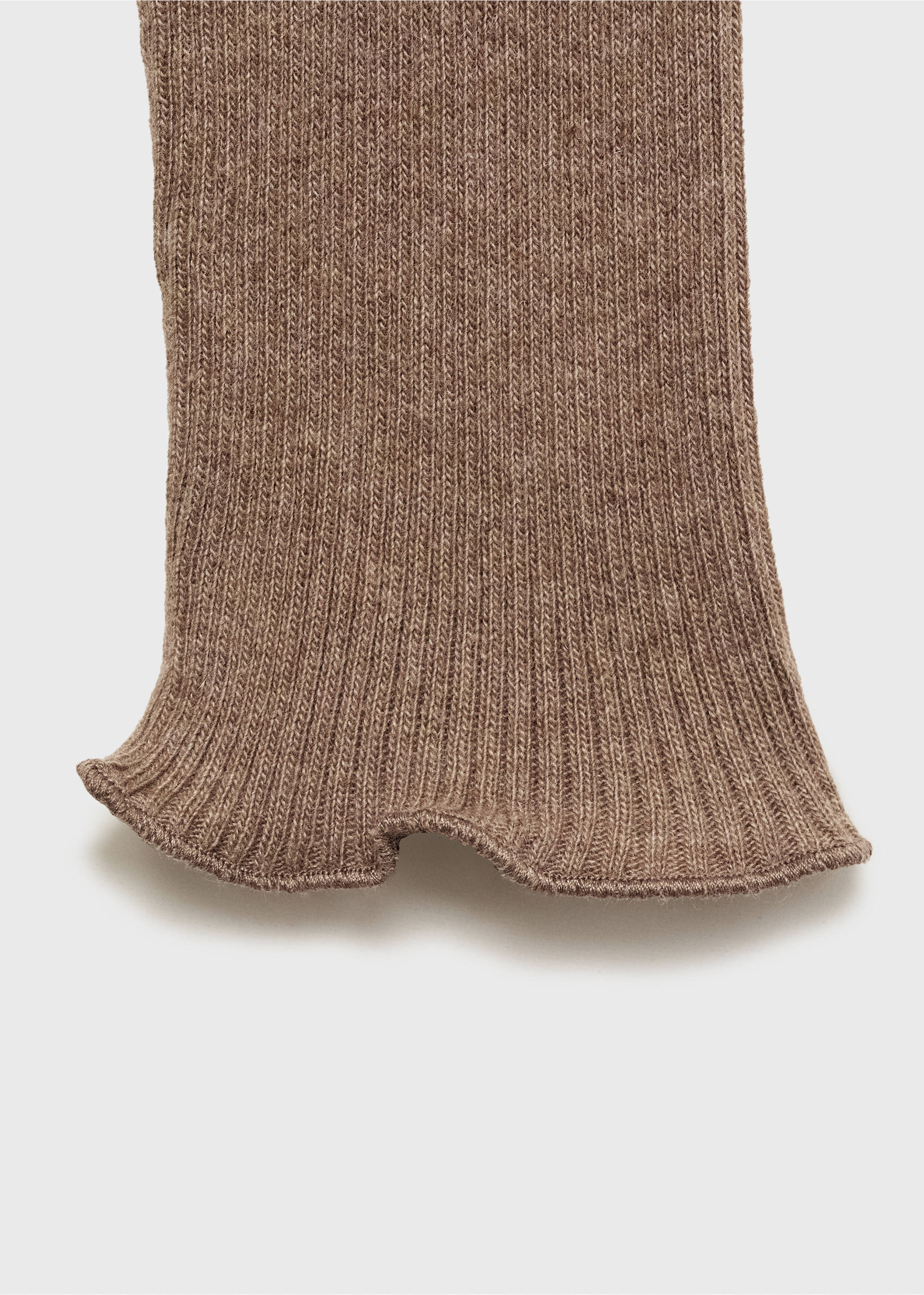 Ribbed knit cardigan - Details of the article 0, Brown. Ref: 17053280-00.