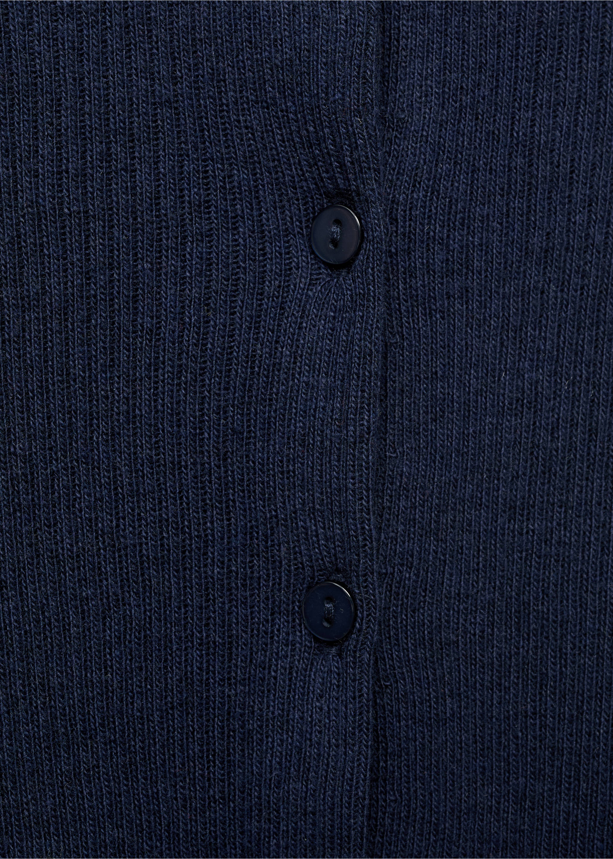 Ribbed knit cardigan - Details of the article 8, Navy. Ref: 17053280-00.