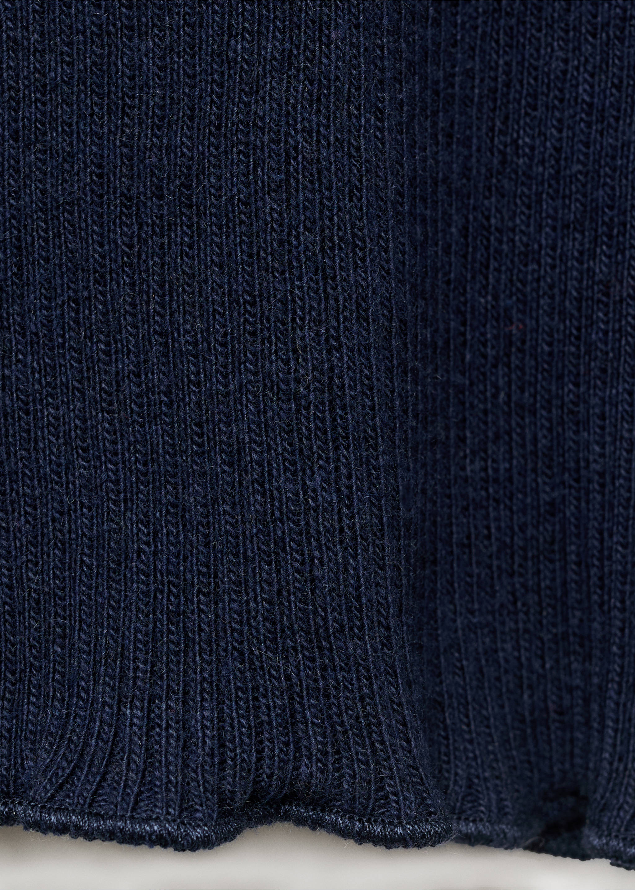 Ribbed knit cardigan - Details of the article 0, Navy. Ref: 17053280-00.