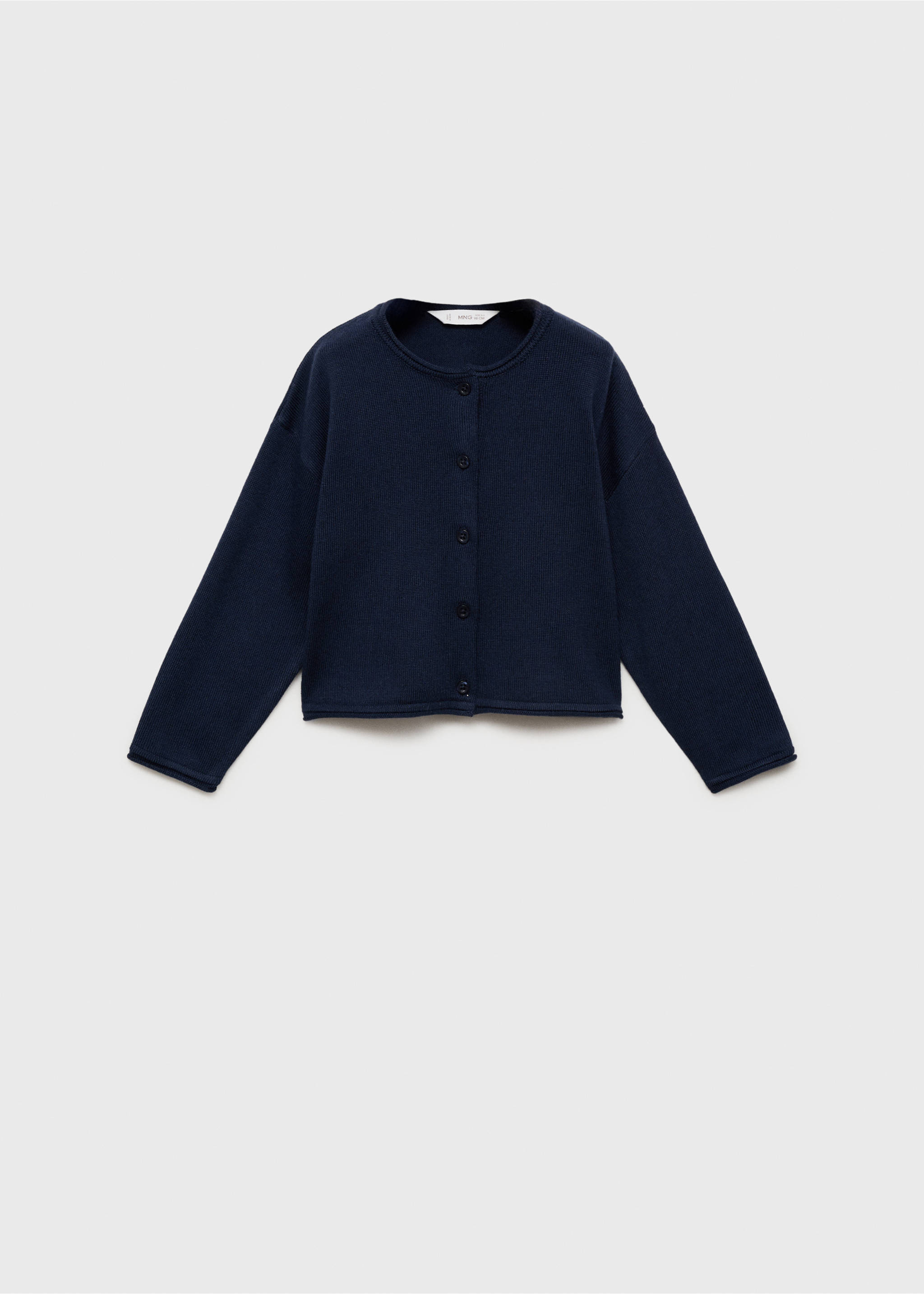 Knitted button cardigan - Article without model, Navy. Ref: 17053281-00.