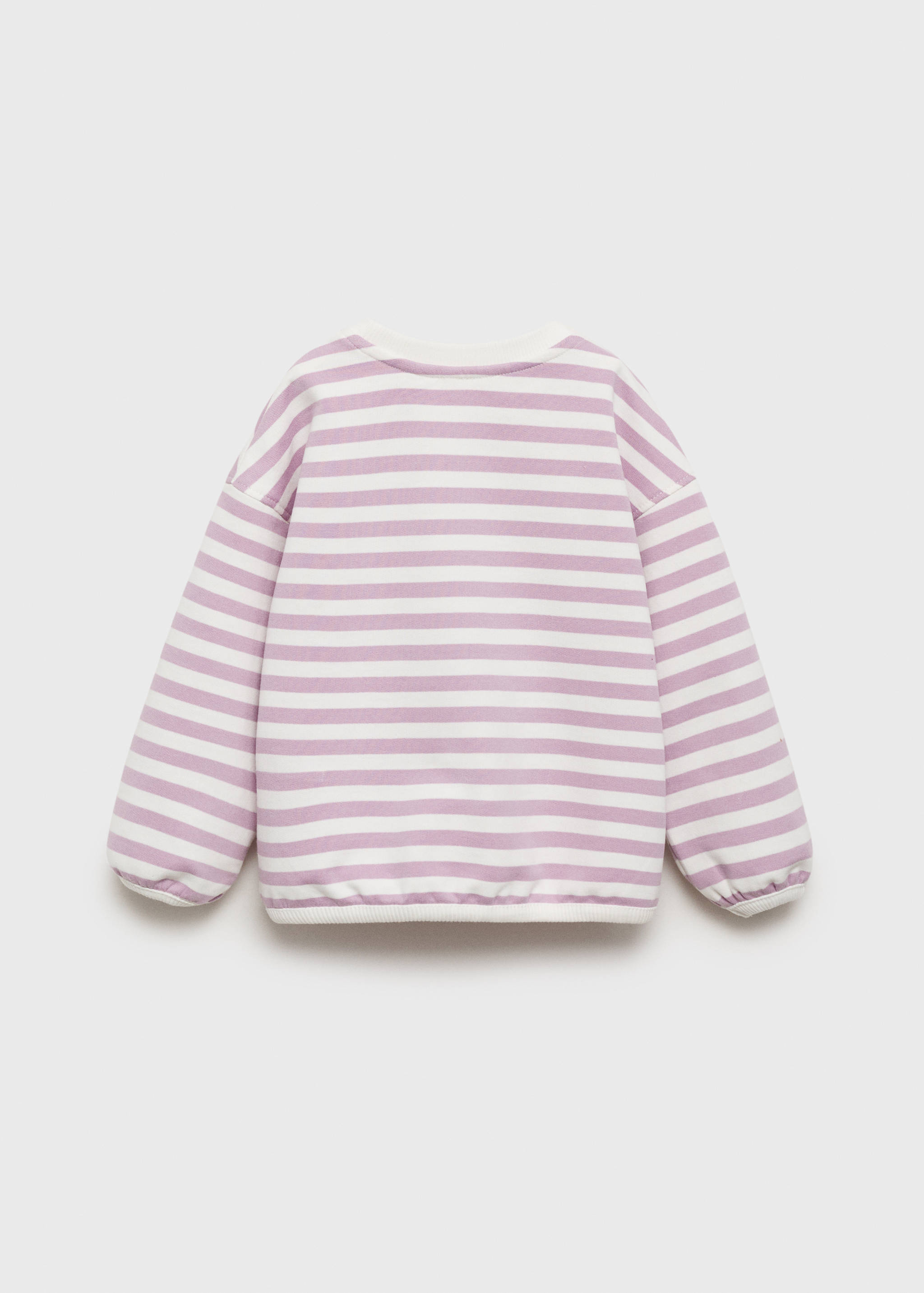 Gestreept katoenen sweatshirt - Achterkant van het artikel