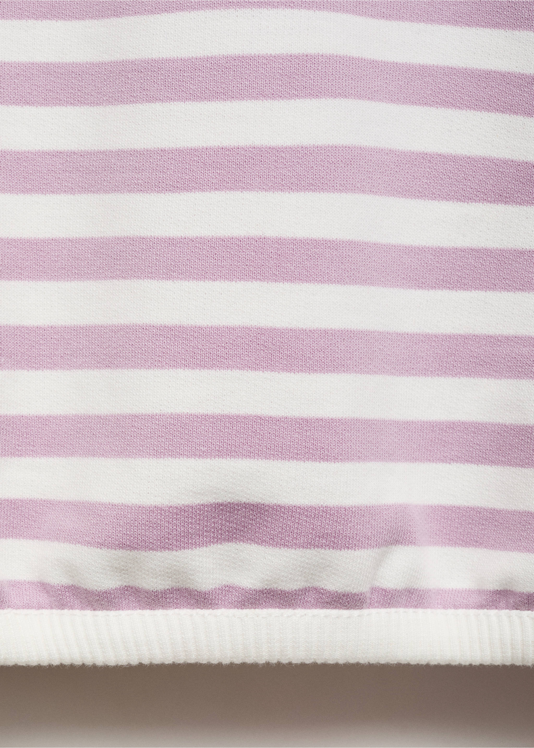 Gestreept katoenen sweatshirt - Detail van het artikel 0, Lila. Ref: 17053283-00.
