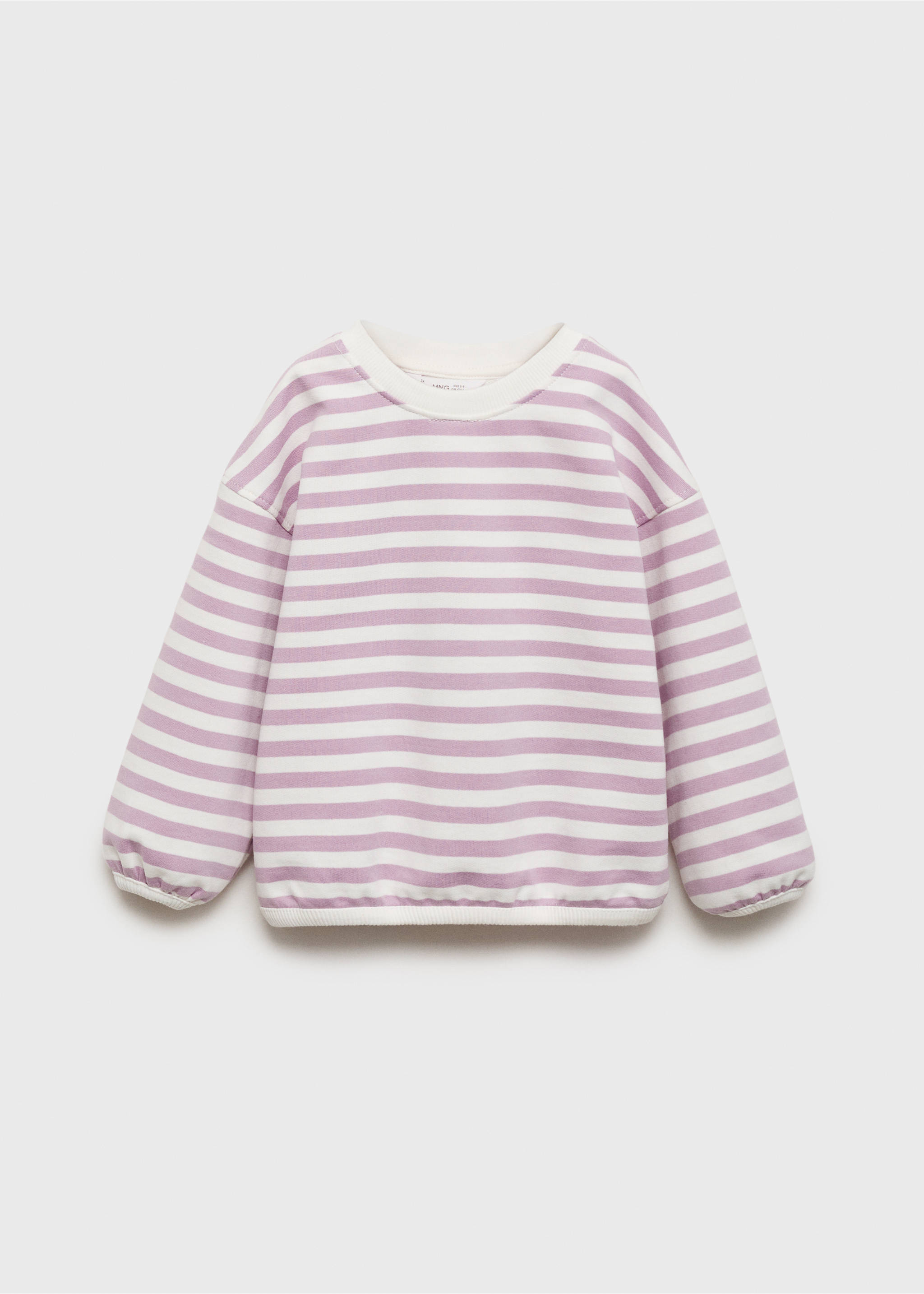 Gestreept katoenen sweatshirt - Artikel zonder model, Lila. Ref: 17053283-00.