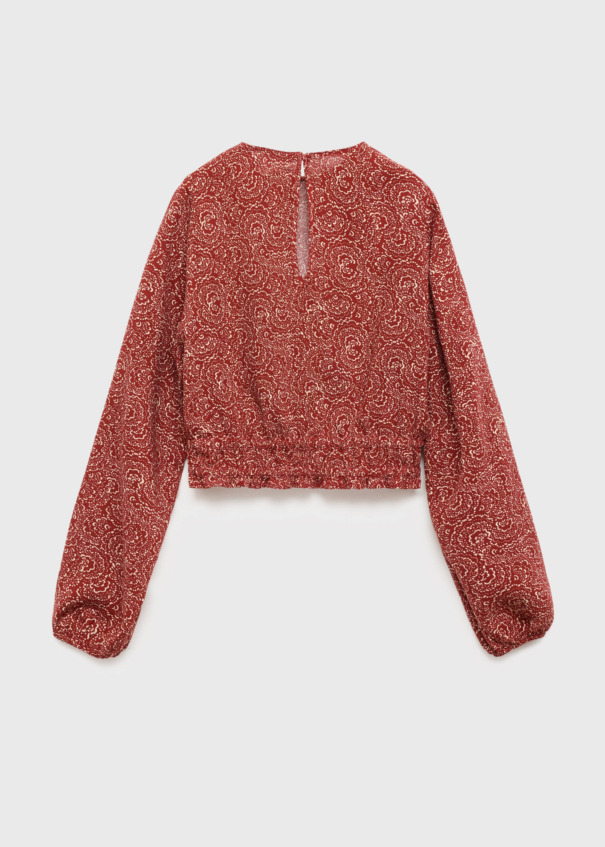 Mönstrad blus ballongärm - Artikelns baksida