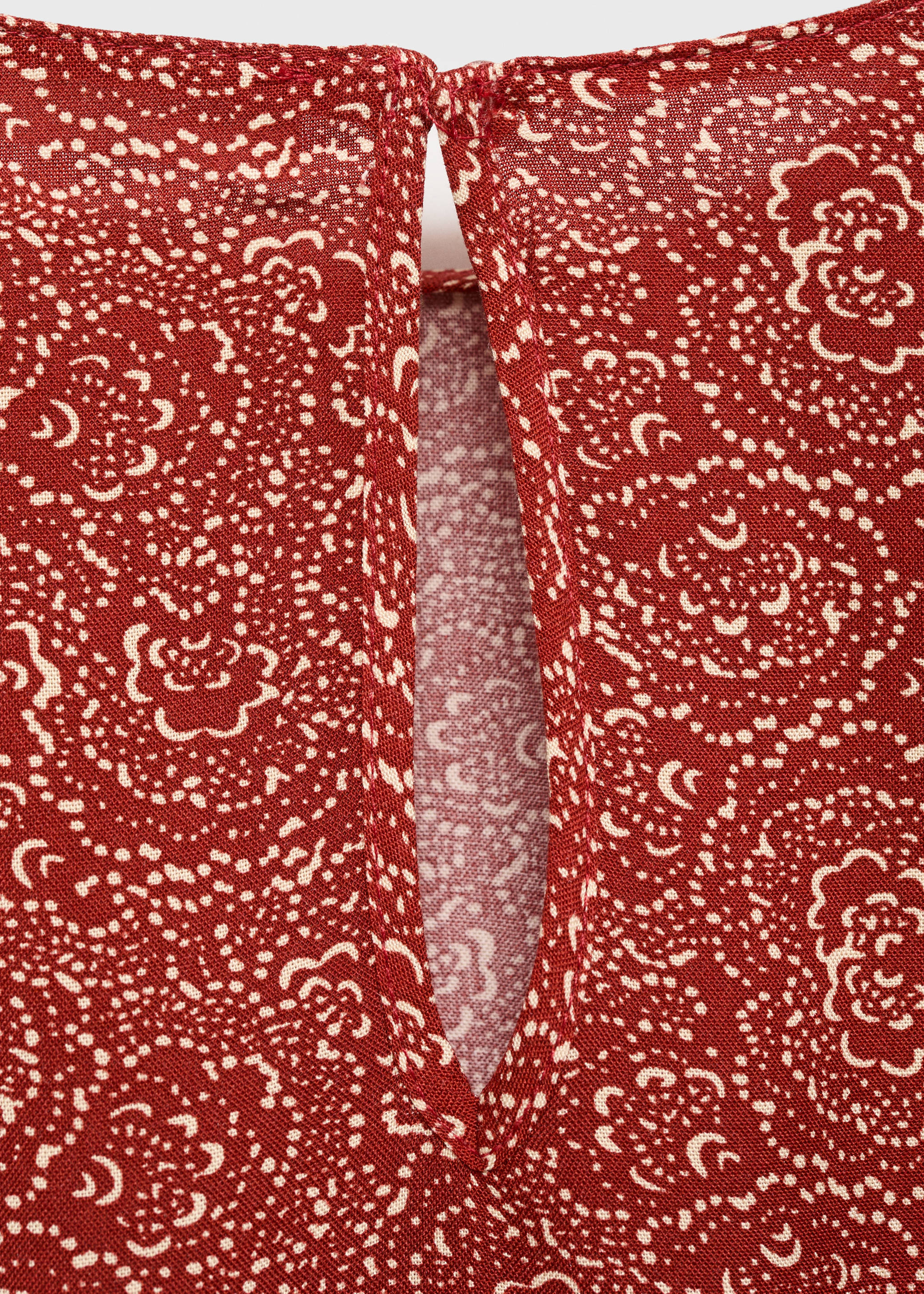 Mönstrad blus ballongärm - Detaljer om artikeln 0