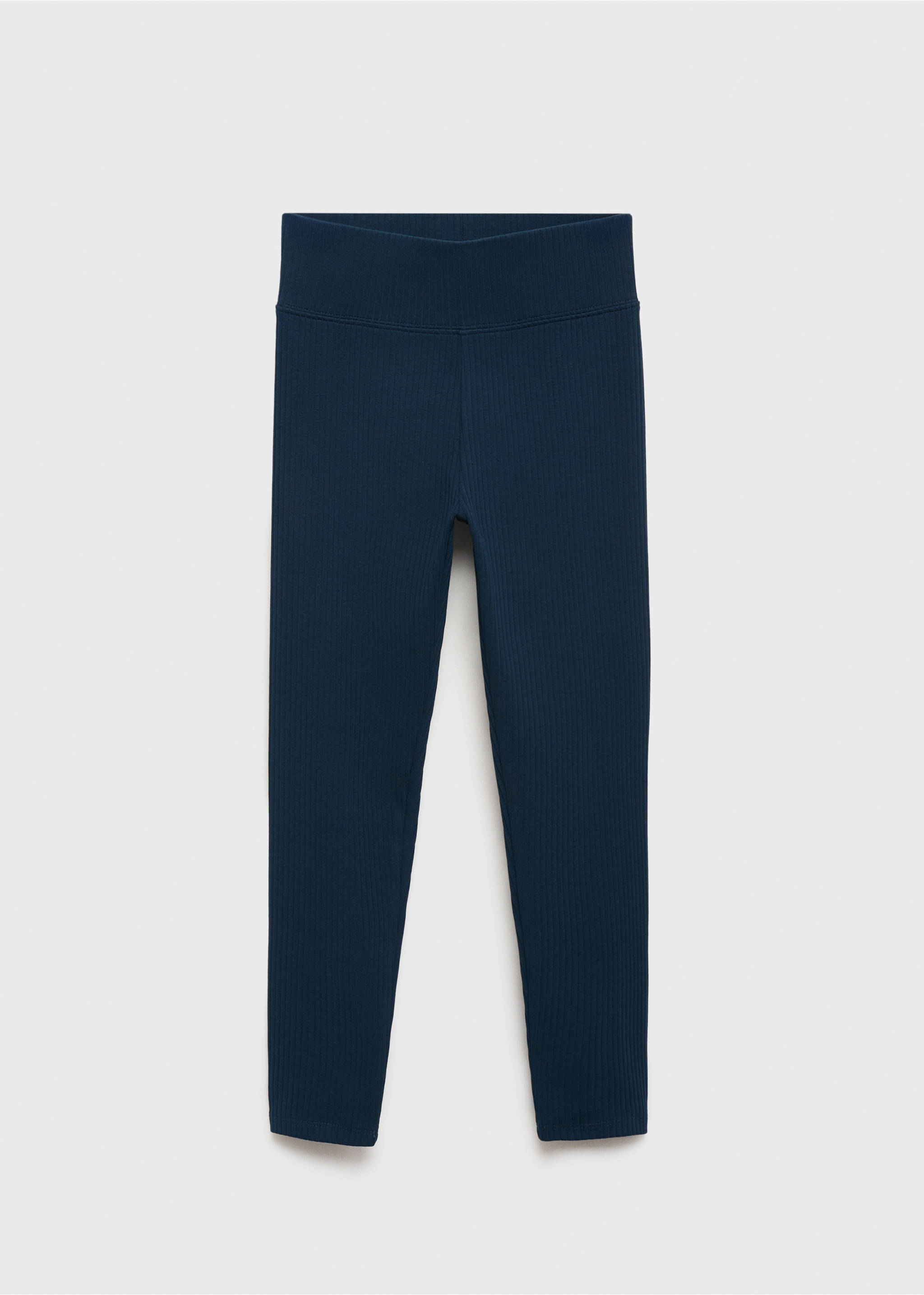 Baumwoll-Leggings mit Rippmuster - Artikel ohne Model, Marineblau. Ref: 17053287-00.