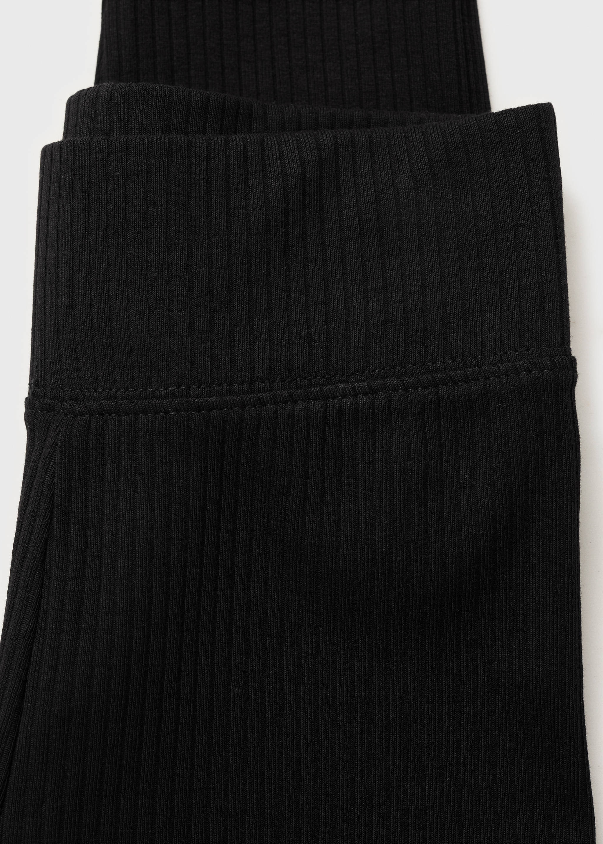 Cotton ribbed leggings - Details of the article 0