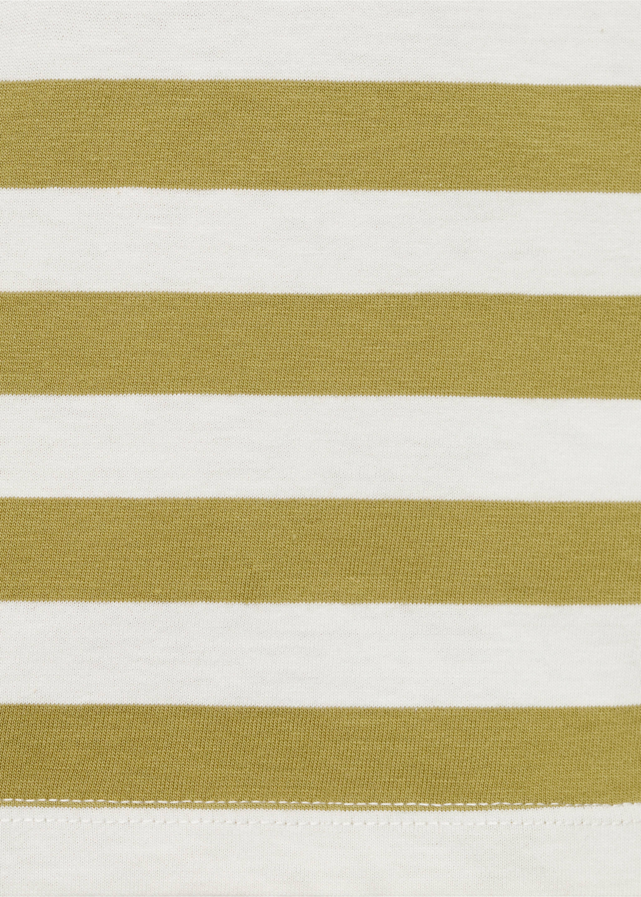 T-shirt à rayures poche - Détail de l'article 8, Citron vert. Ref: 17053288-00.