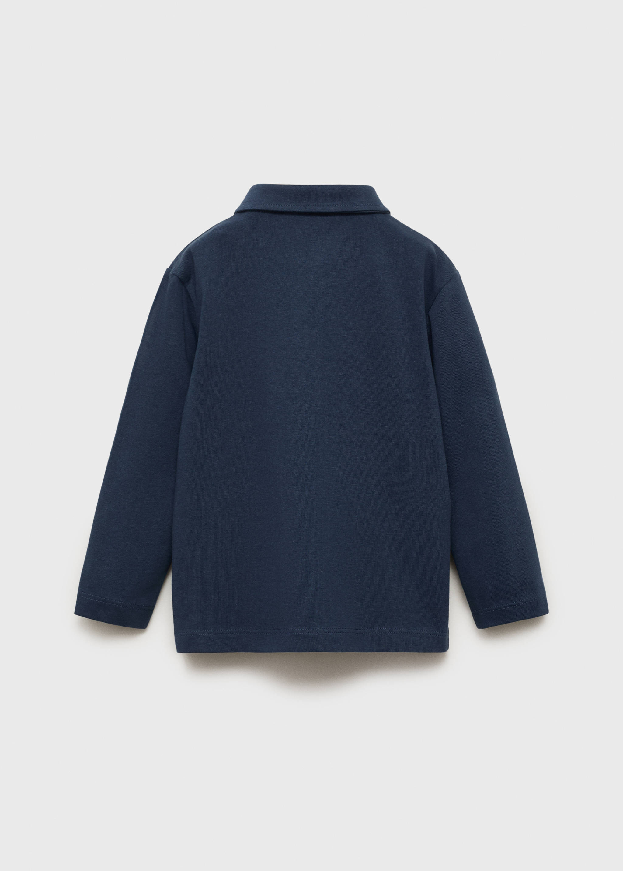 Plain cotton polo shirt - Reverse of the article