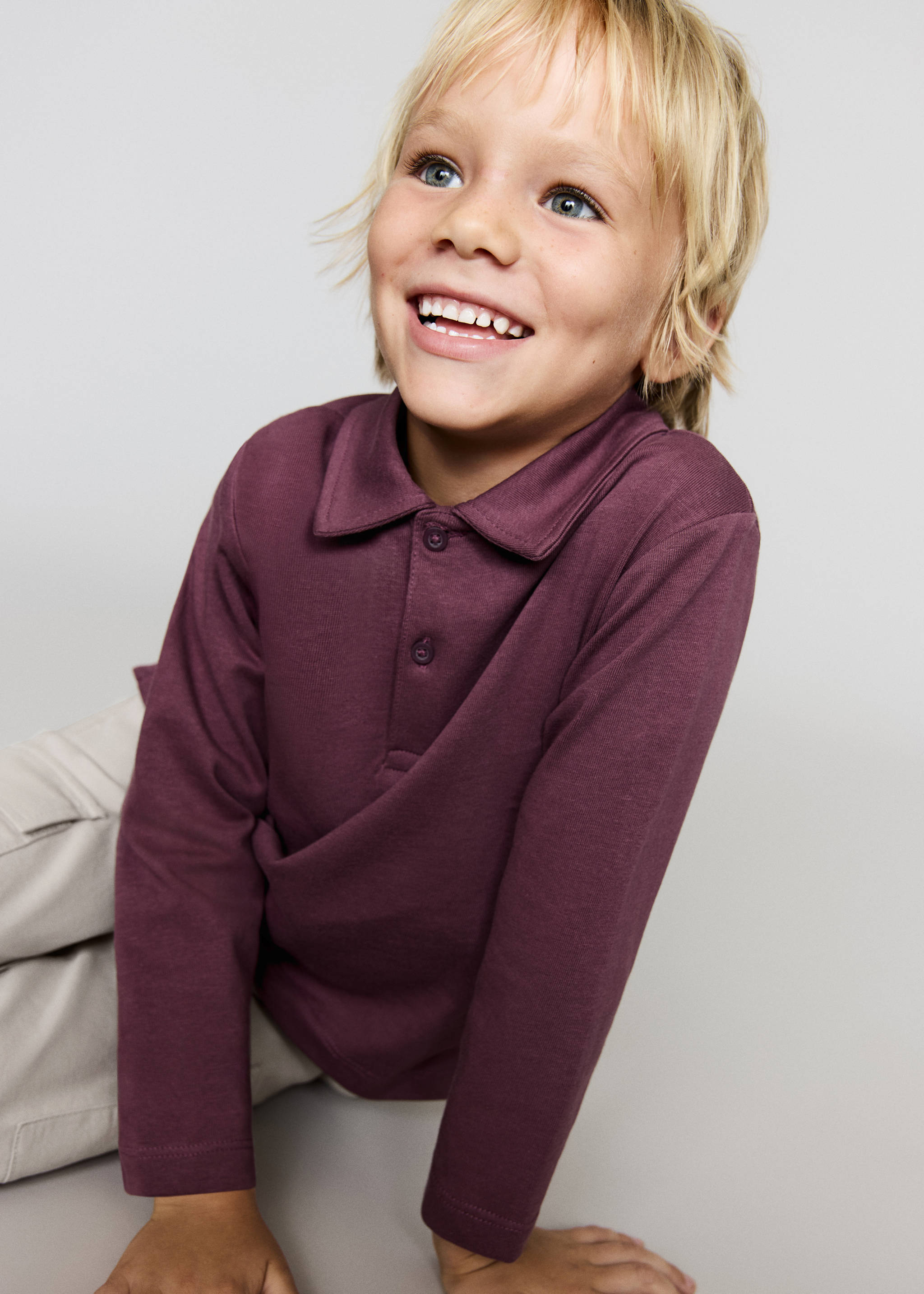 Plain cotton polo shirt - Medium plane