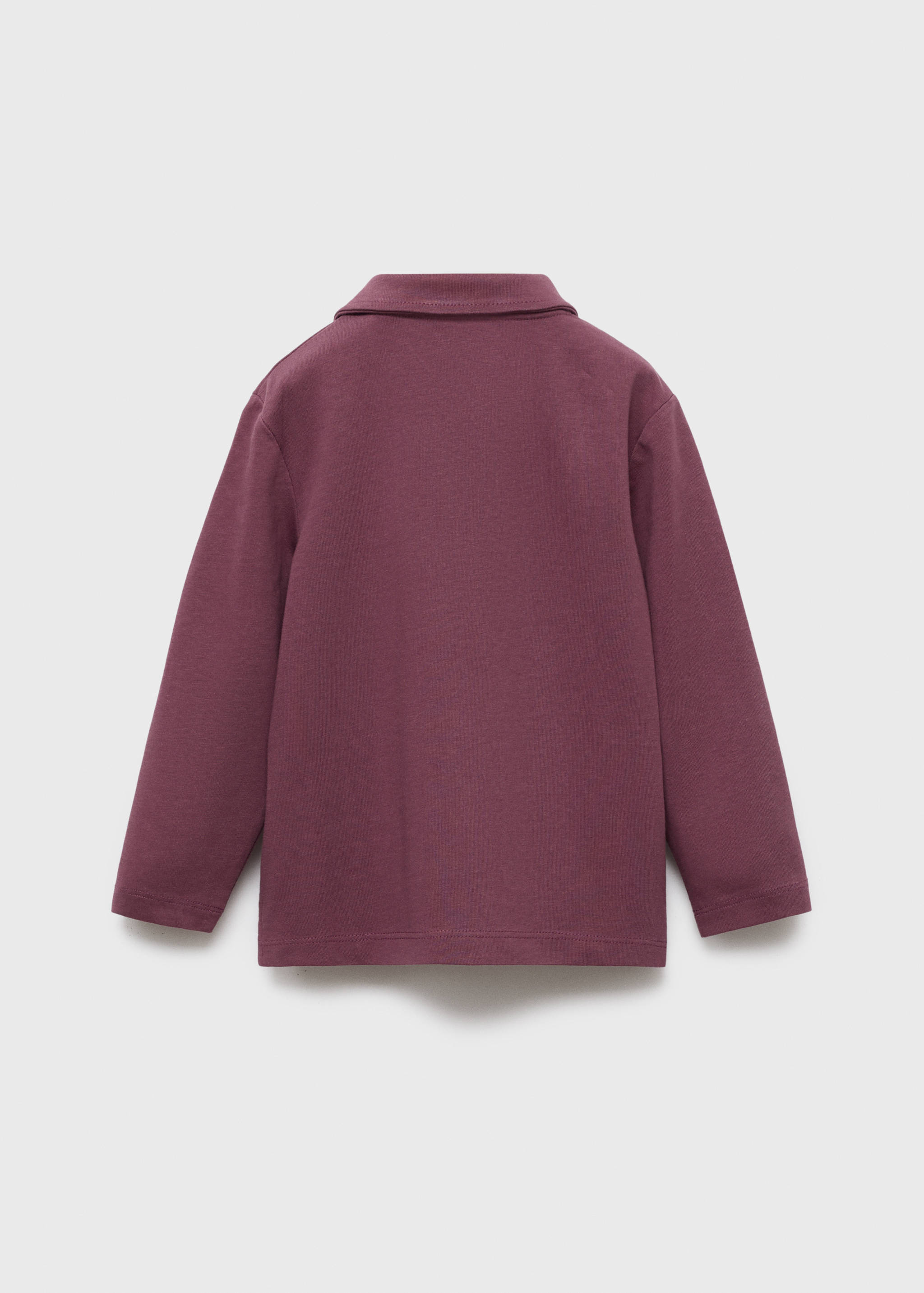 Plain cotton polo shirt - Reverse of the article