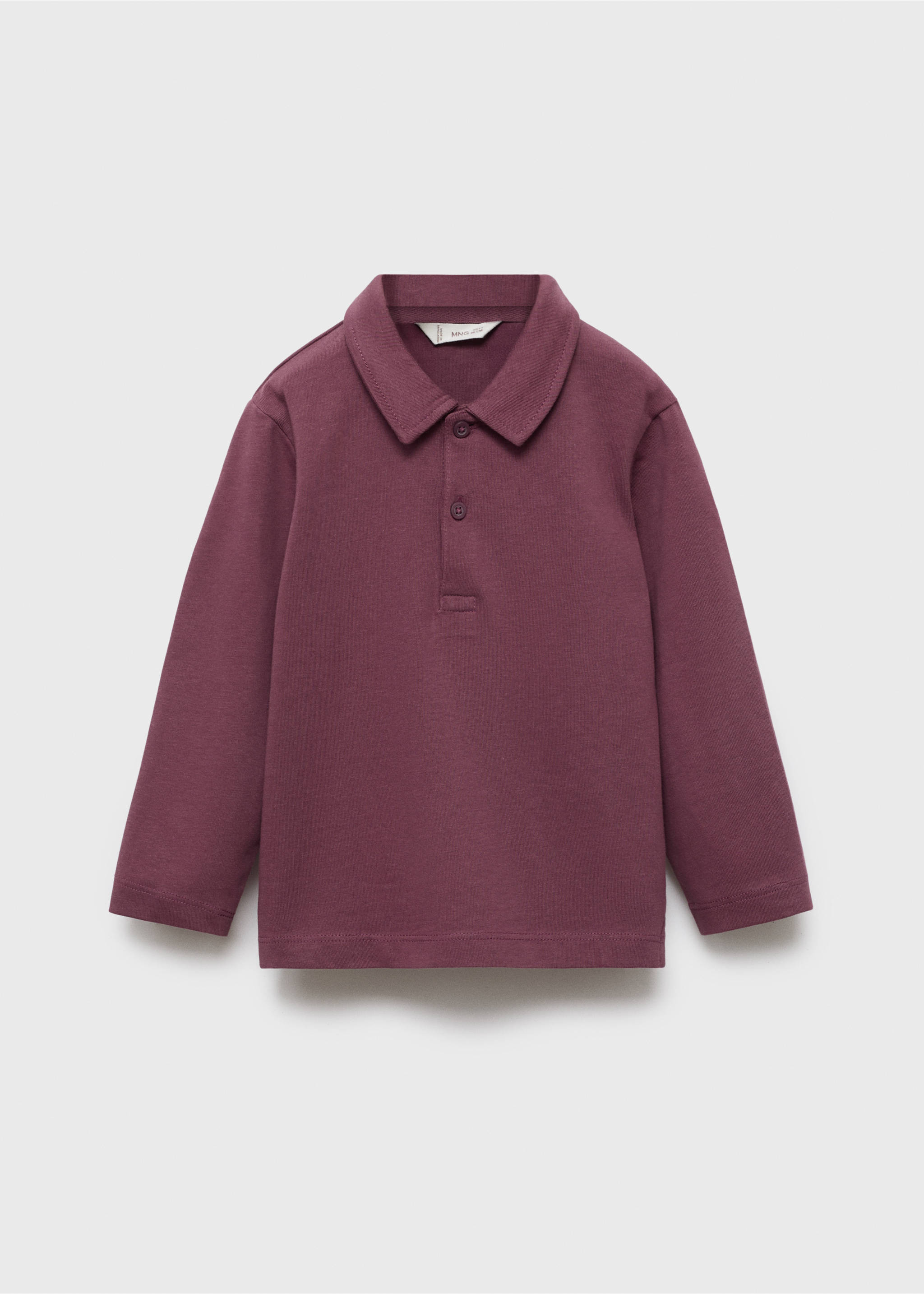 Plain cotton polo shirt - Article without model, Pale Pink. Ref: 17053291-00.