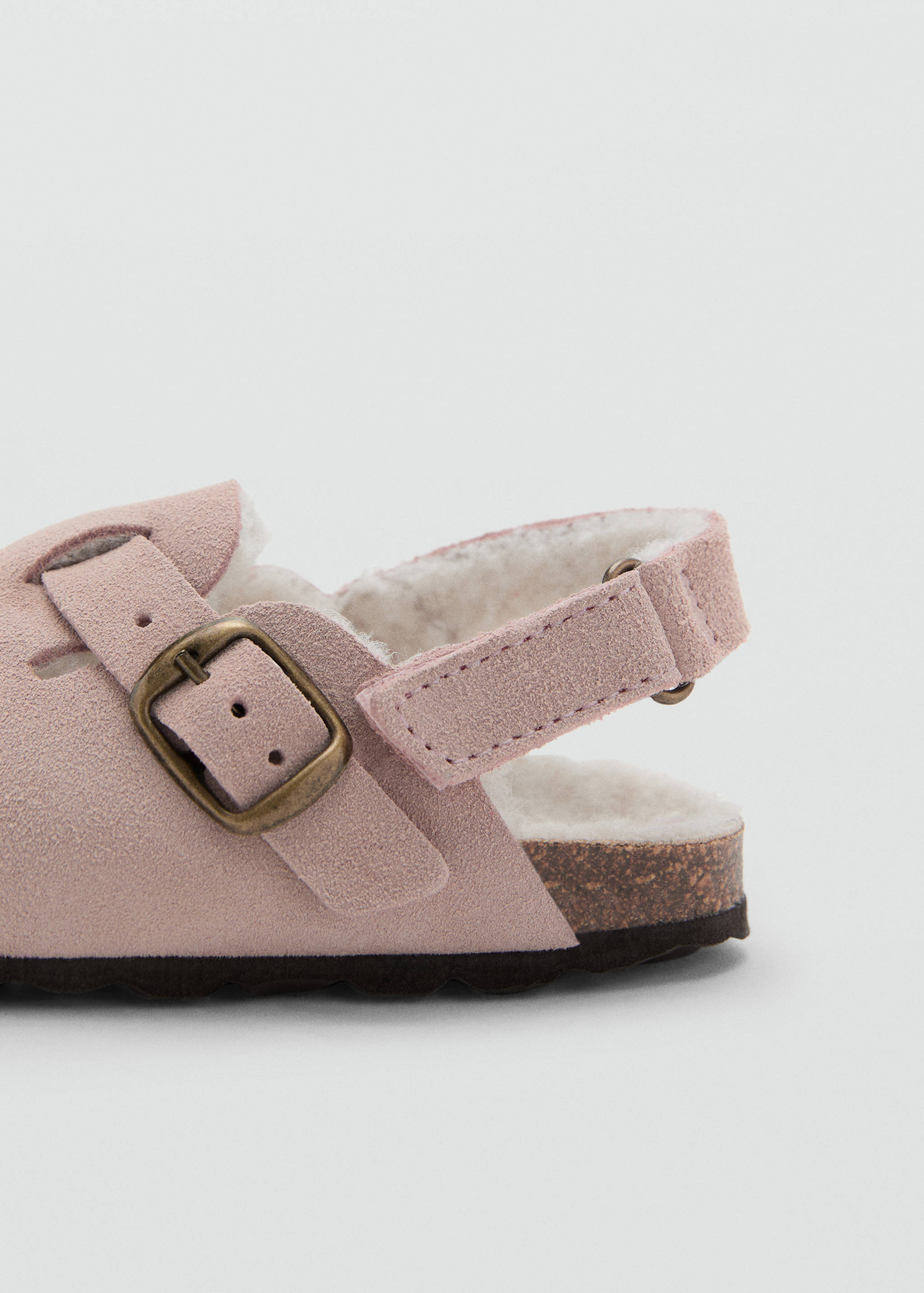 Sheepskin clogs with fur-effect lining - Details of the article 1