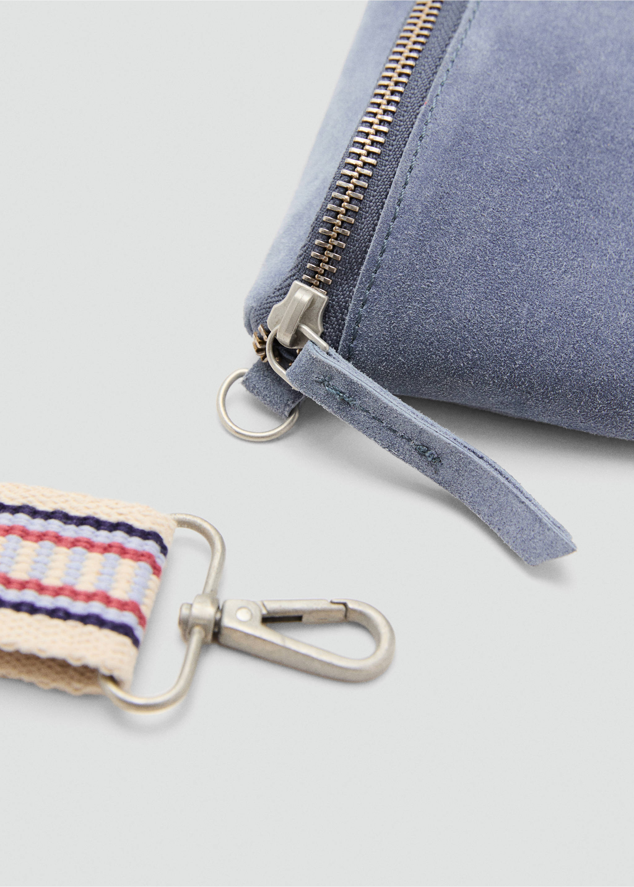 Leather crossbody bag - Details of the article 1, Sky Blue. Ref: 17053298-00.