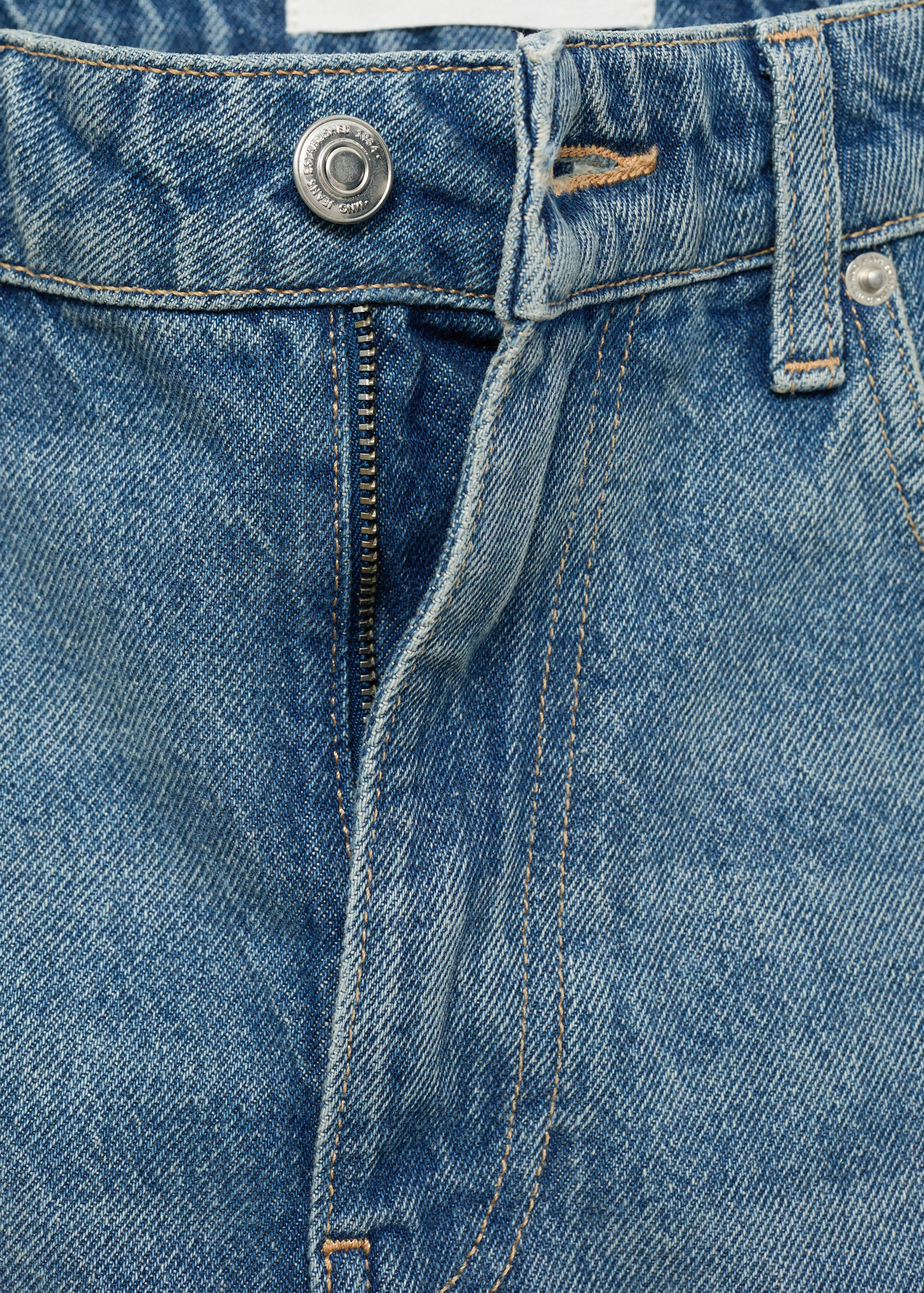 Džíny straight fit se středně vysokým pasem - Detail zboží 8
