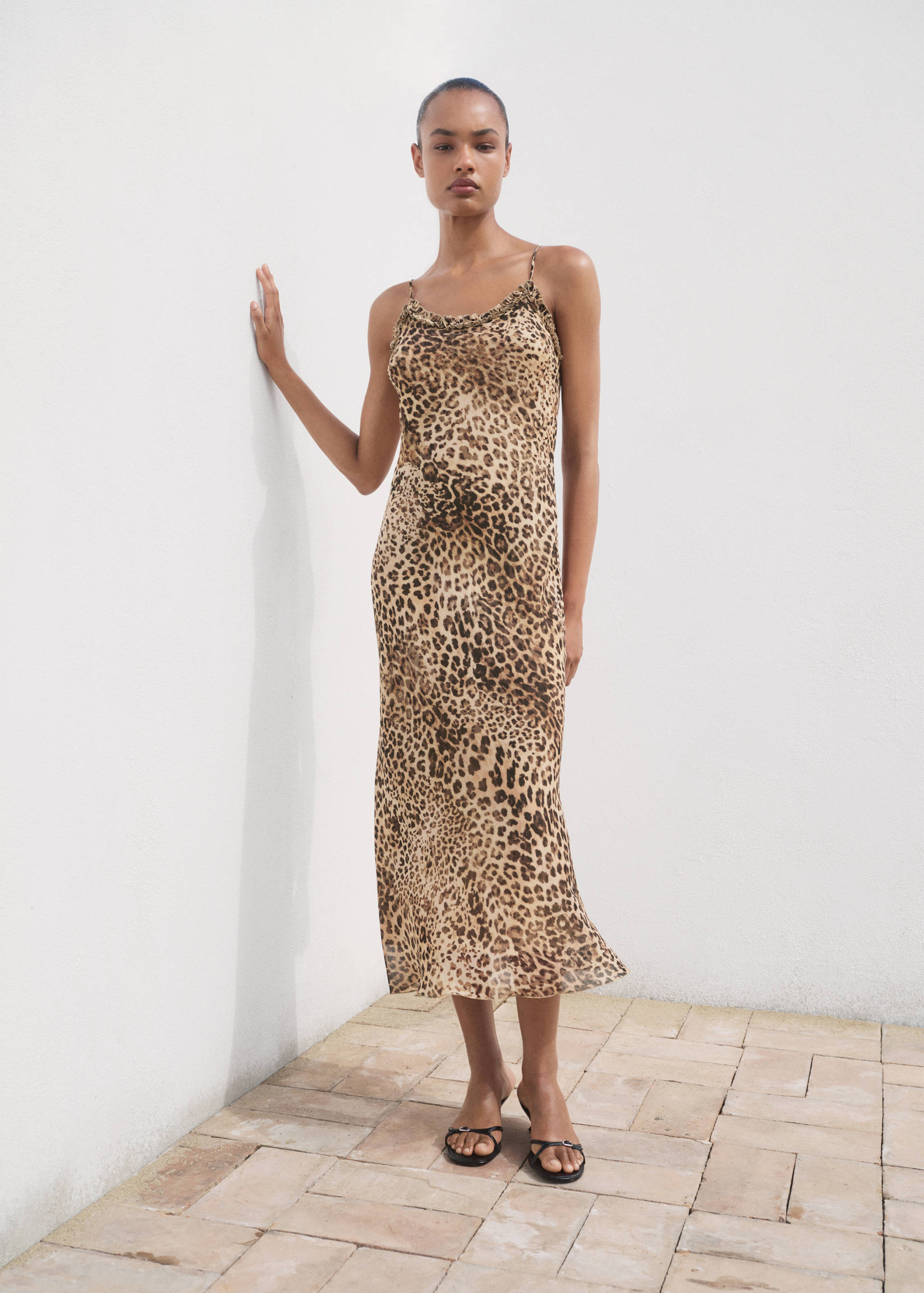 Midi-Kleid mit Leo-Dessin - Allgemeine Ansicht