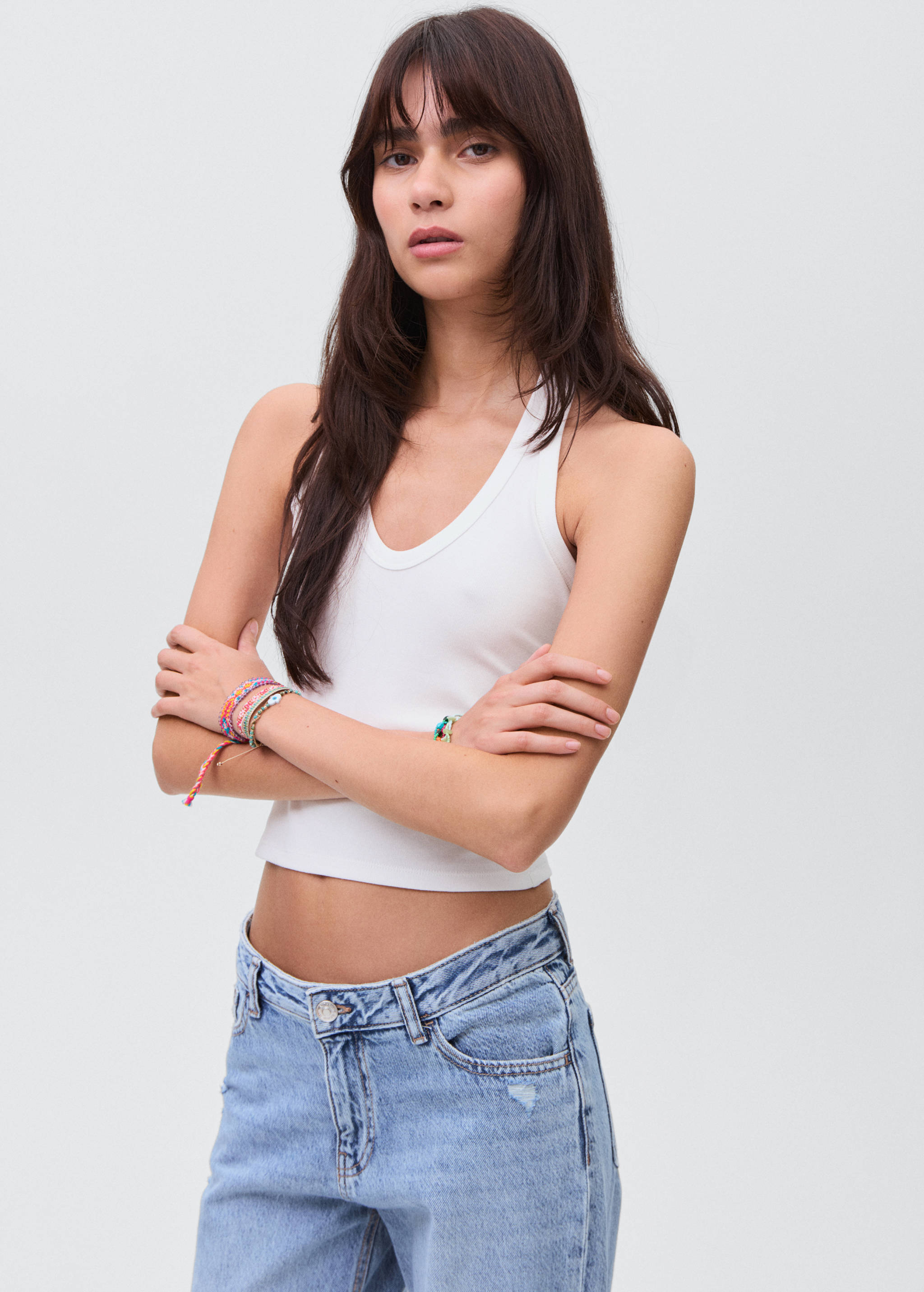 Halter halsad top - Bild av mittparti