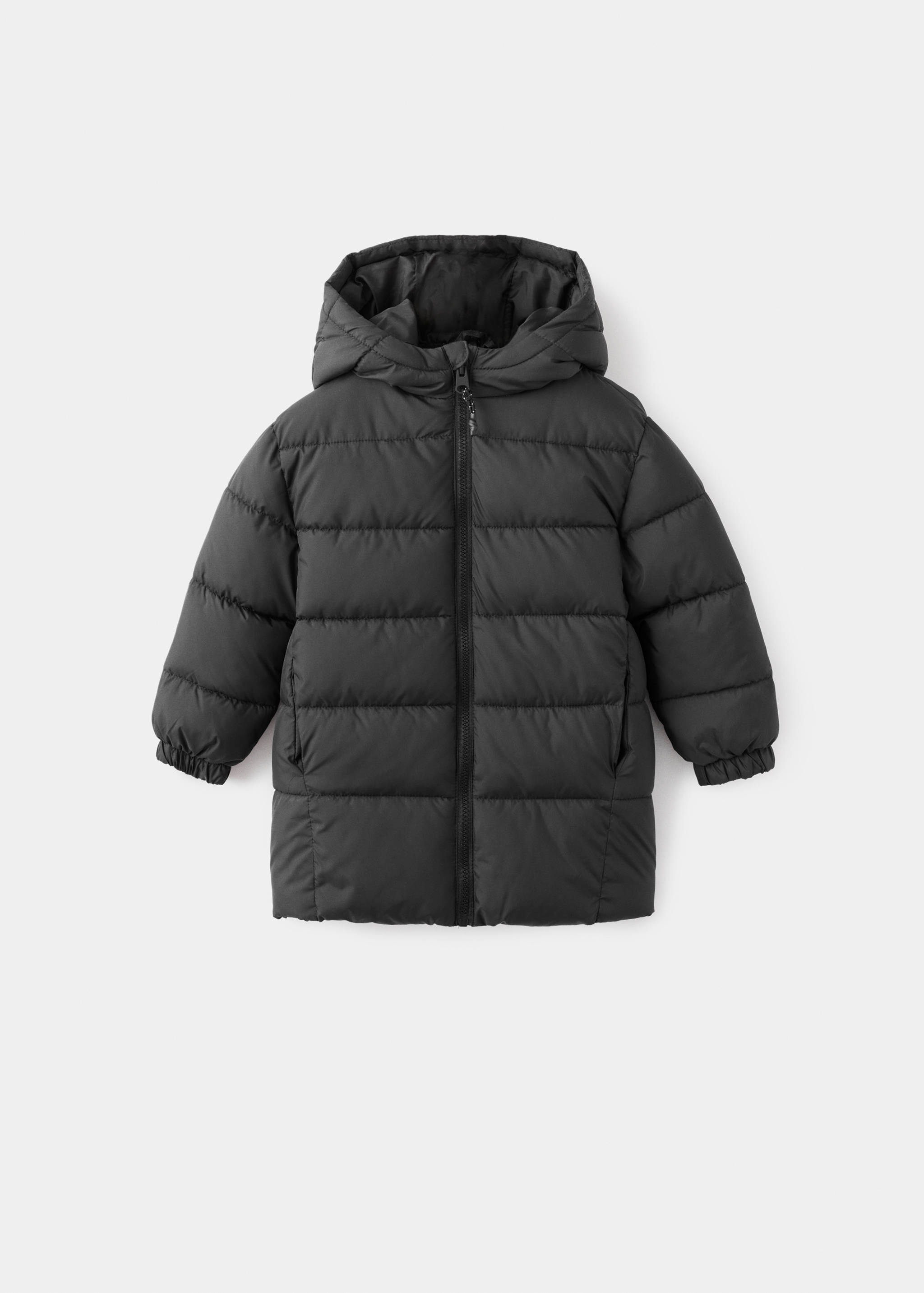 Lange gewatteerde anorak met capuchon - Artikel zonder model