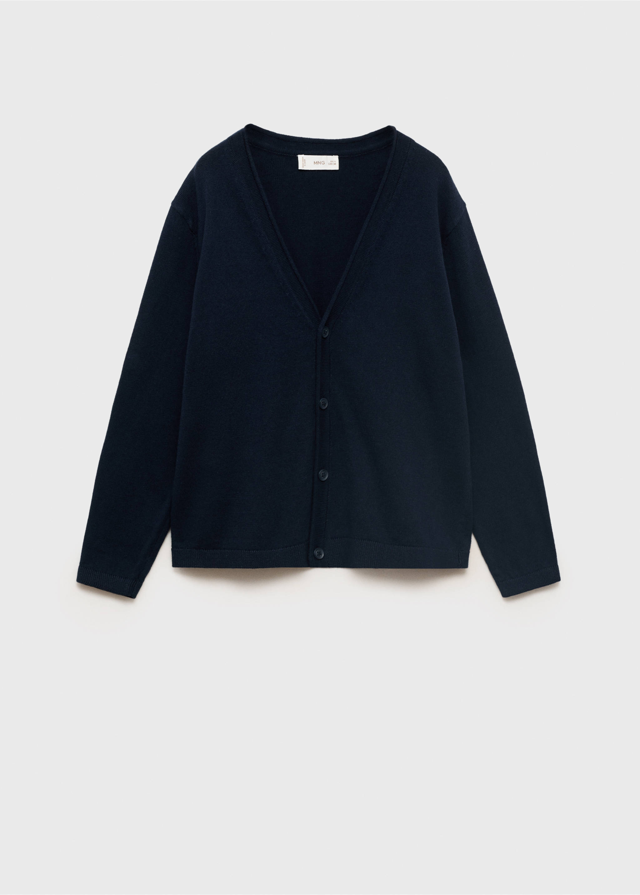 Cotton-blend cardigan - Article without model, Navy. Ref: 17053792-00.