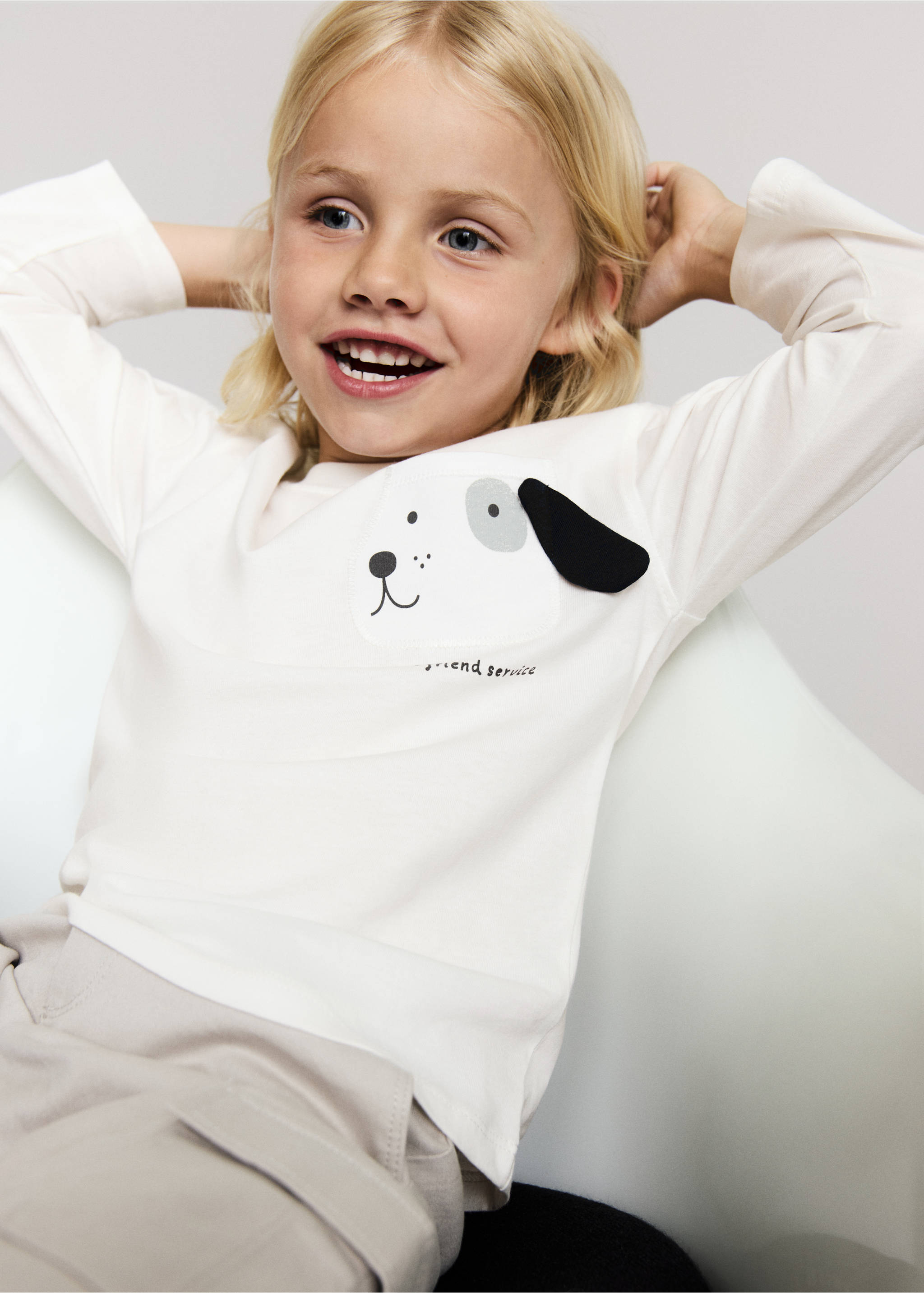 Embroidered animal t-shirt - Details of the article 1, Off White. Ref: 17053793-00.