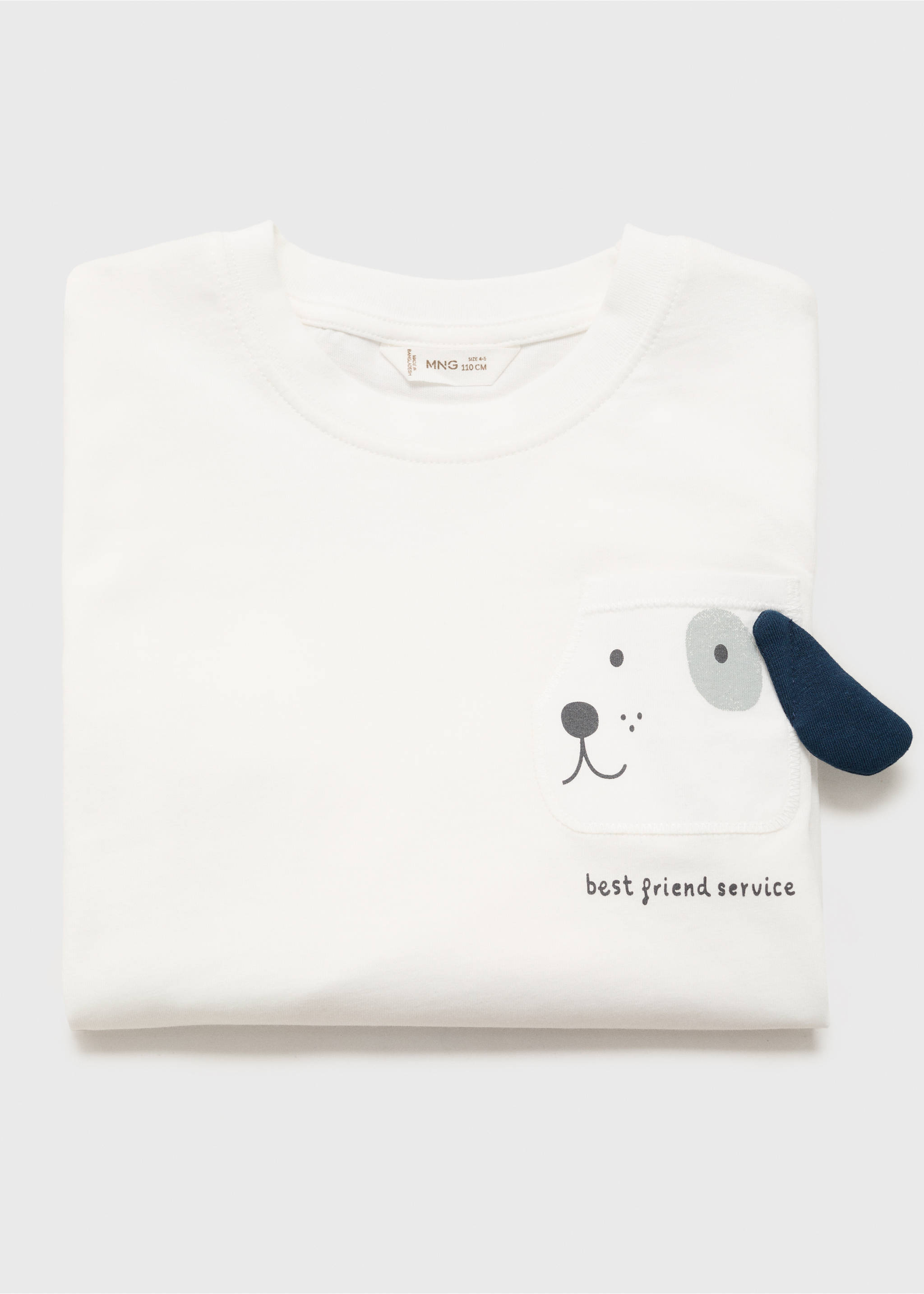 Embroidered animal t-shirt - Details of the article 0, Off White. Ref: 17053793-00.