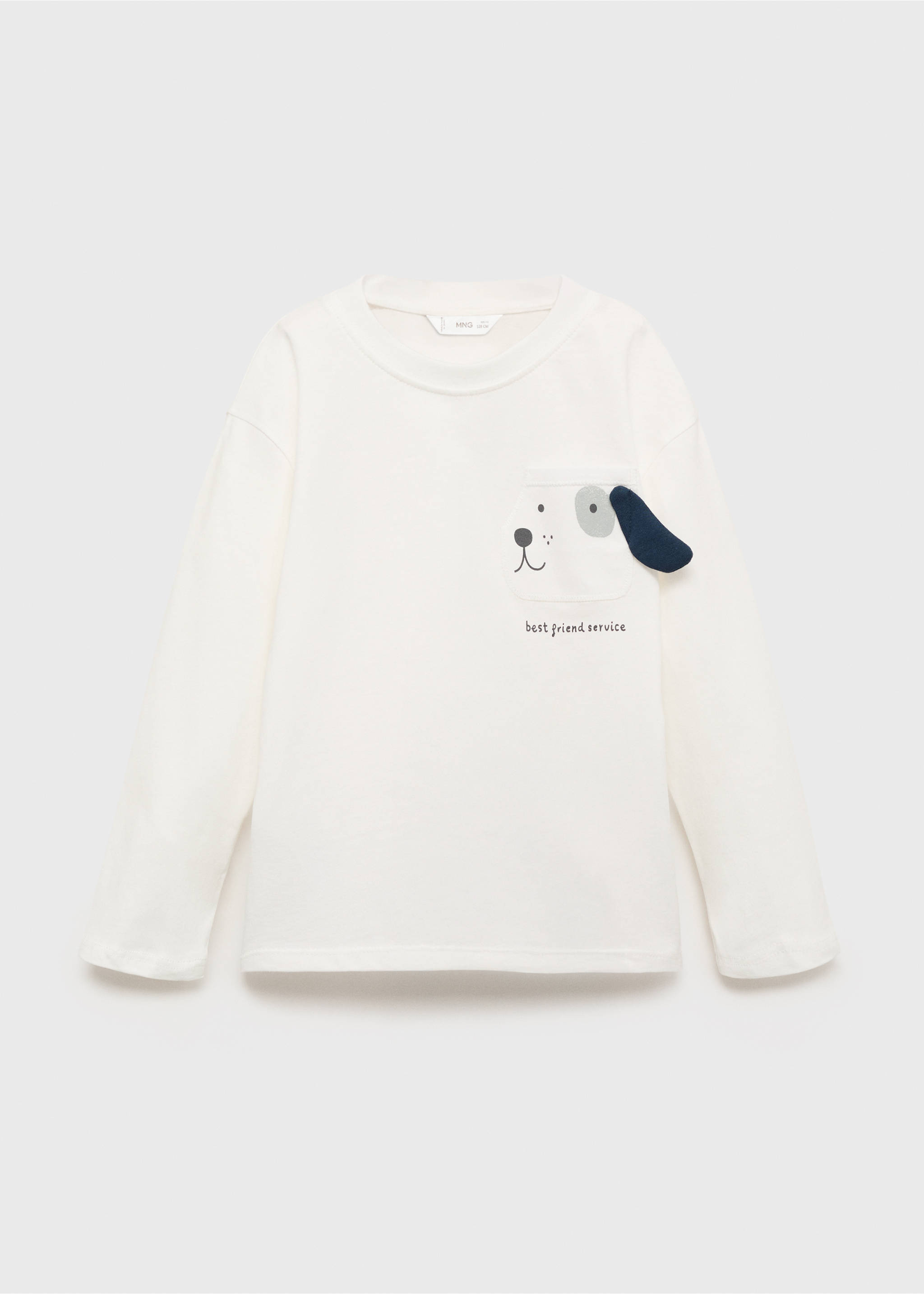 Embroidered animal t-shirt - Article without model, Off White. Ref: 17053793-00.